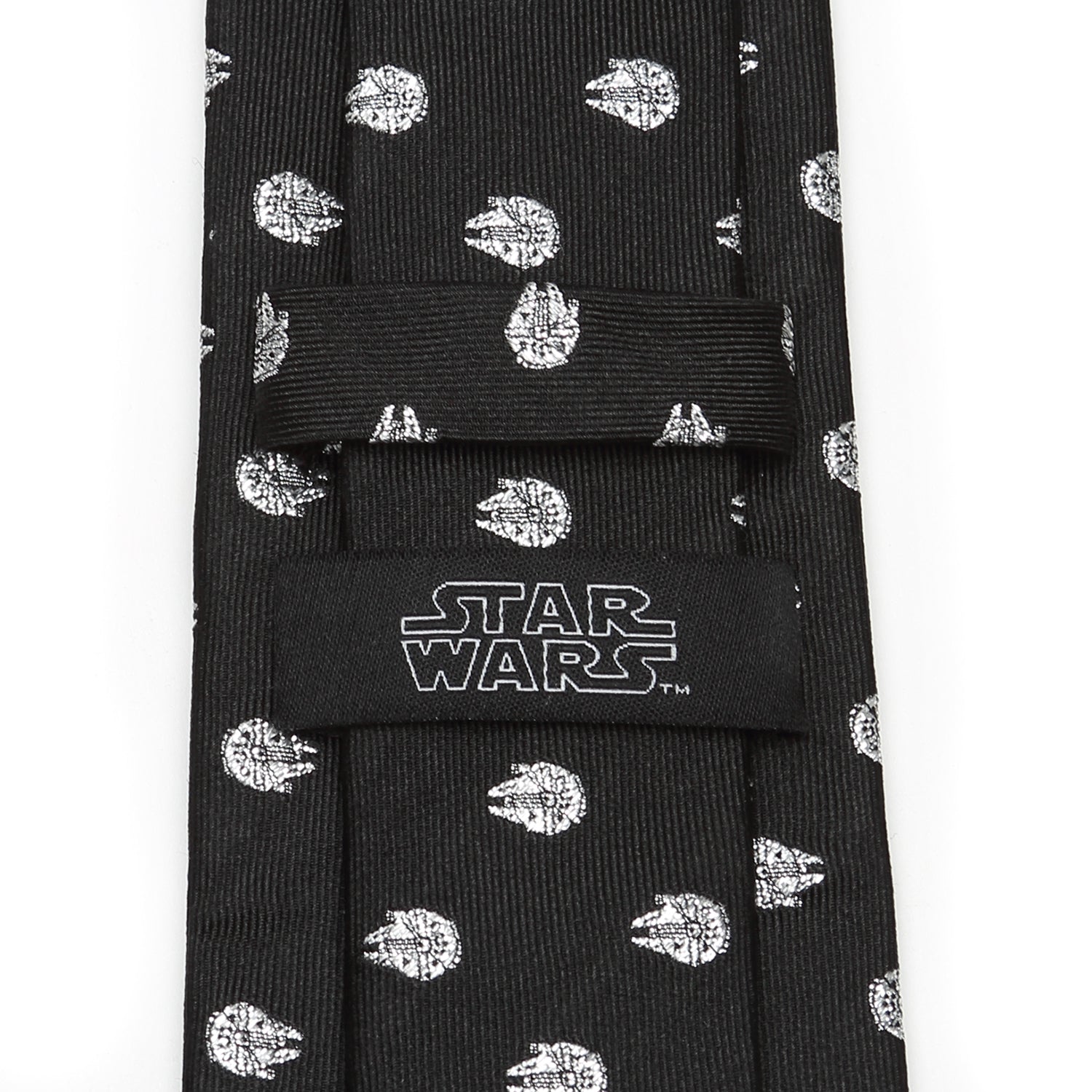 Star Wars Millennium Falcon Metallic Silver and Black Tie