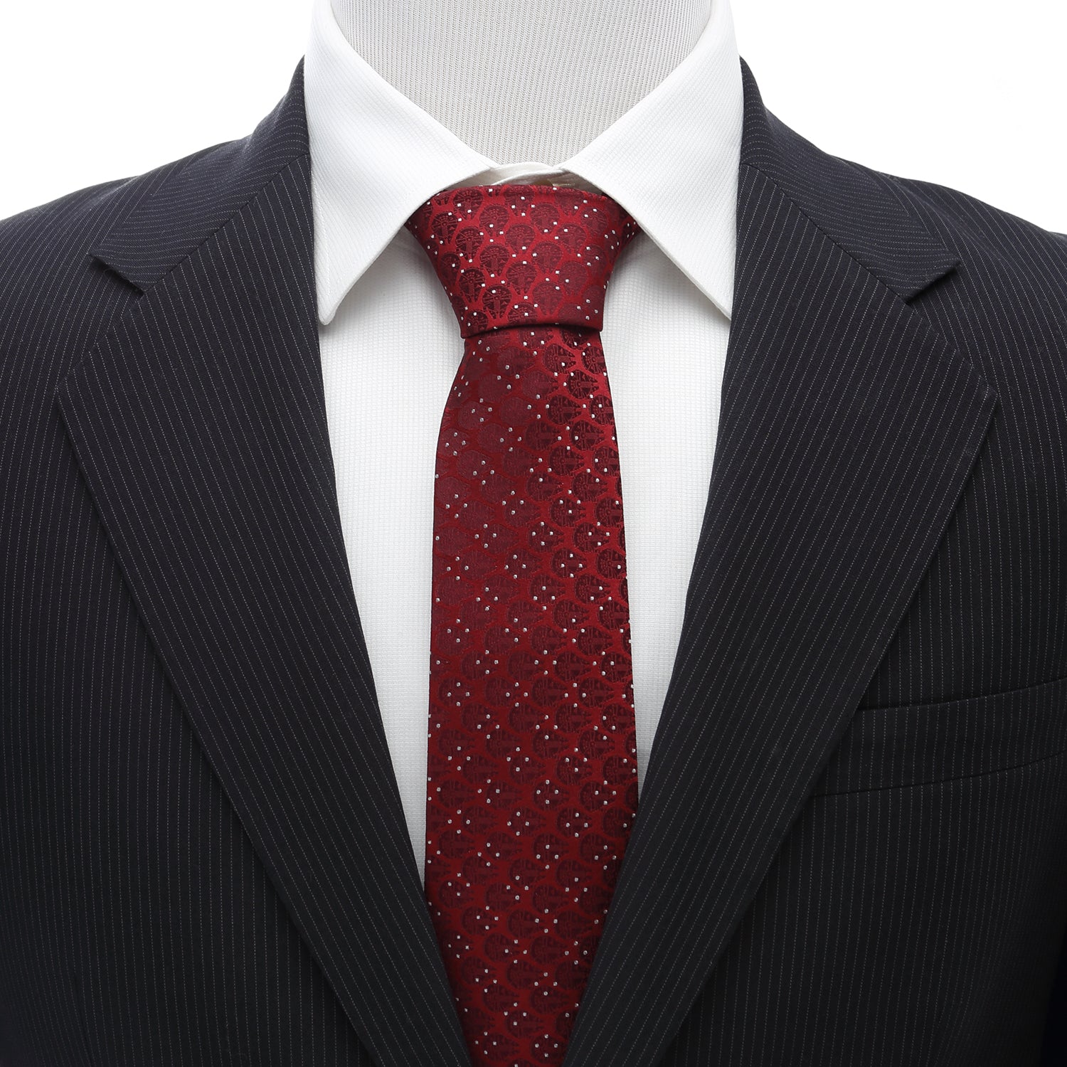 Star Wars Millennium Falcon Red and White Dot Tie