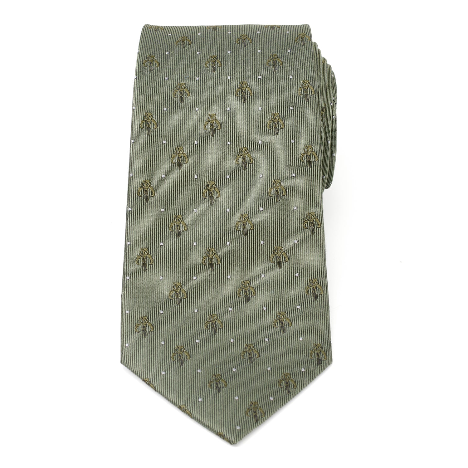 Star Wars Mandalorian Dotted Sage Green Tie