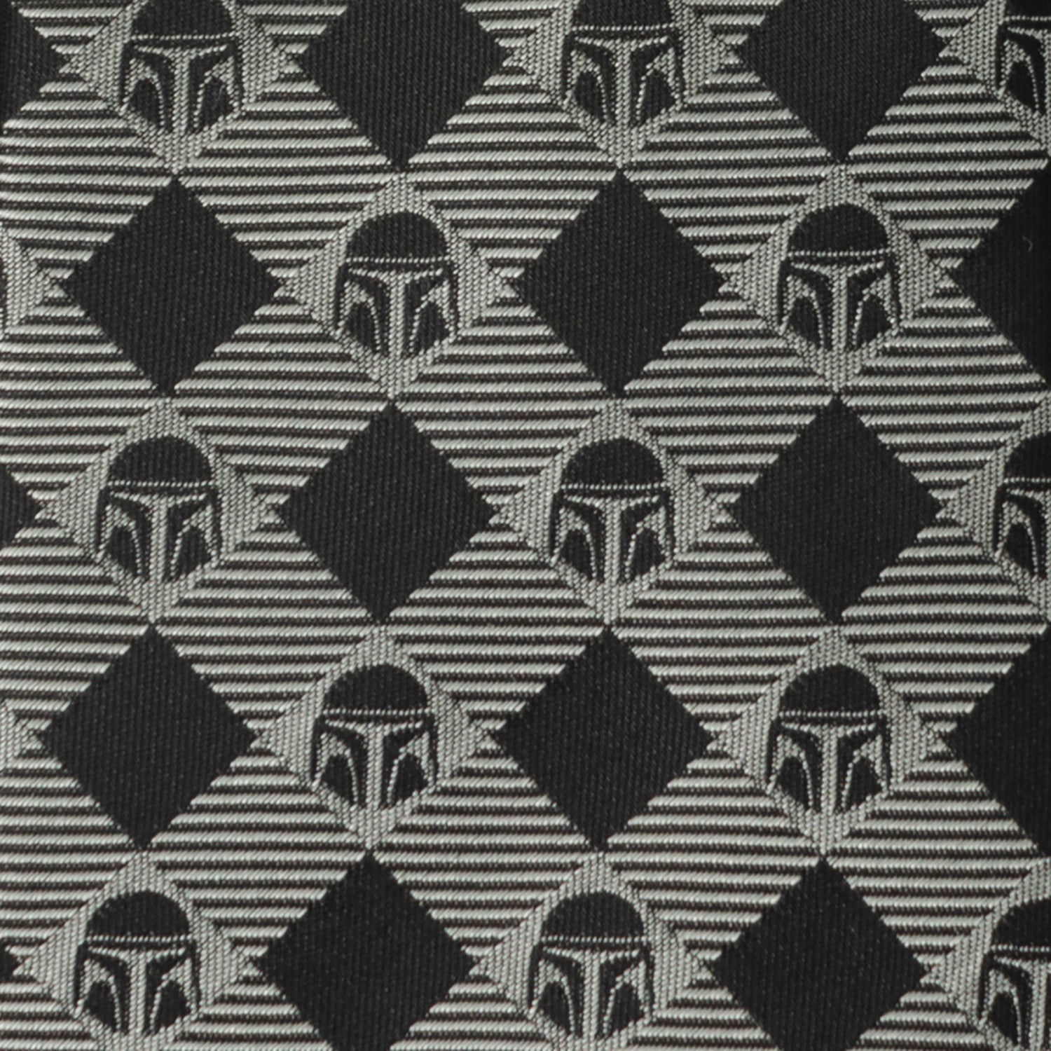Star Wars Mandalorian Black and Gray Plaid Tie