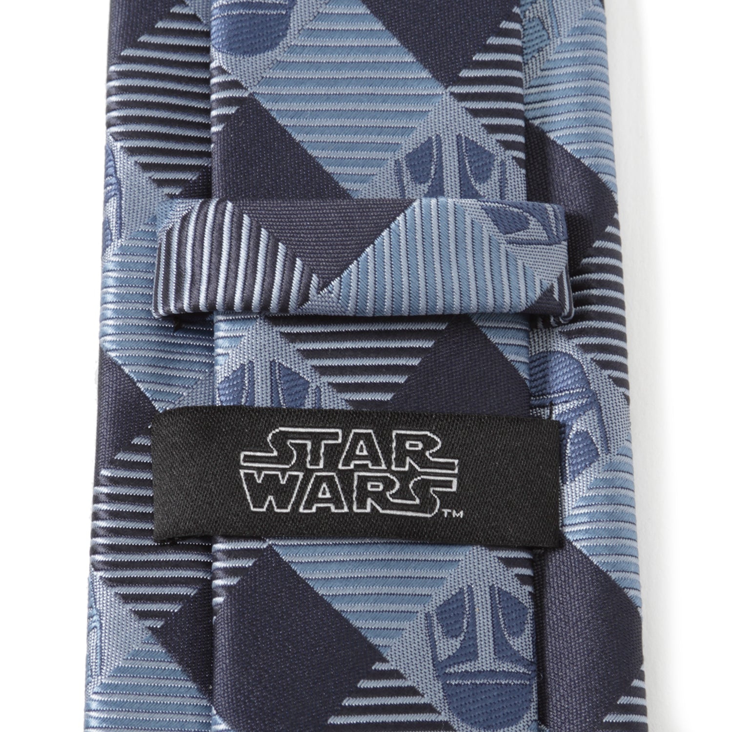 Star Wars Mandalorian Blue and Black Plaid Tie