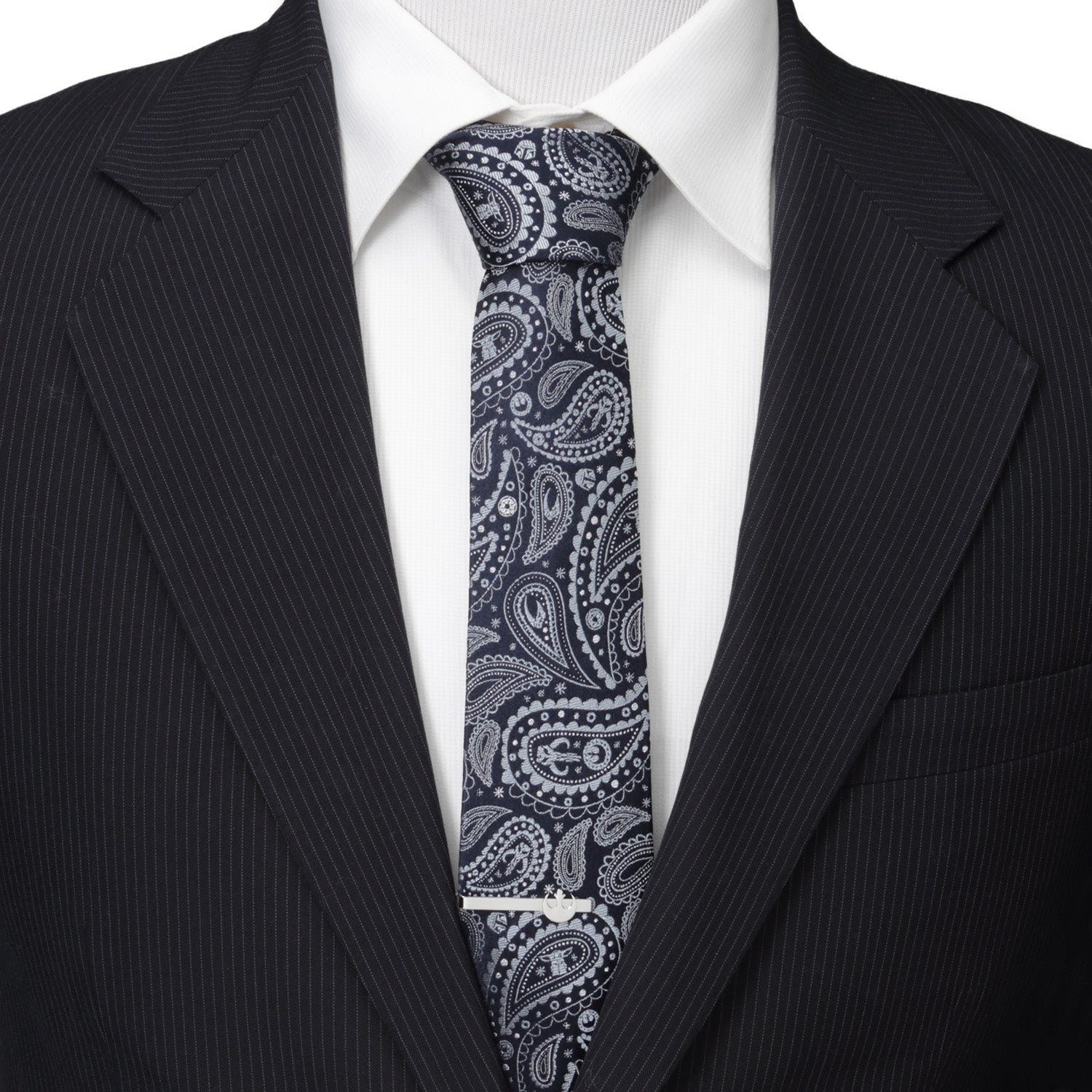 Star Wars Mandalorian Blue Paisley Tie