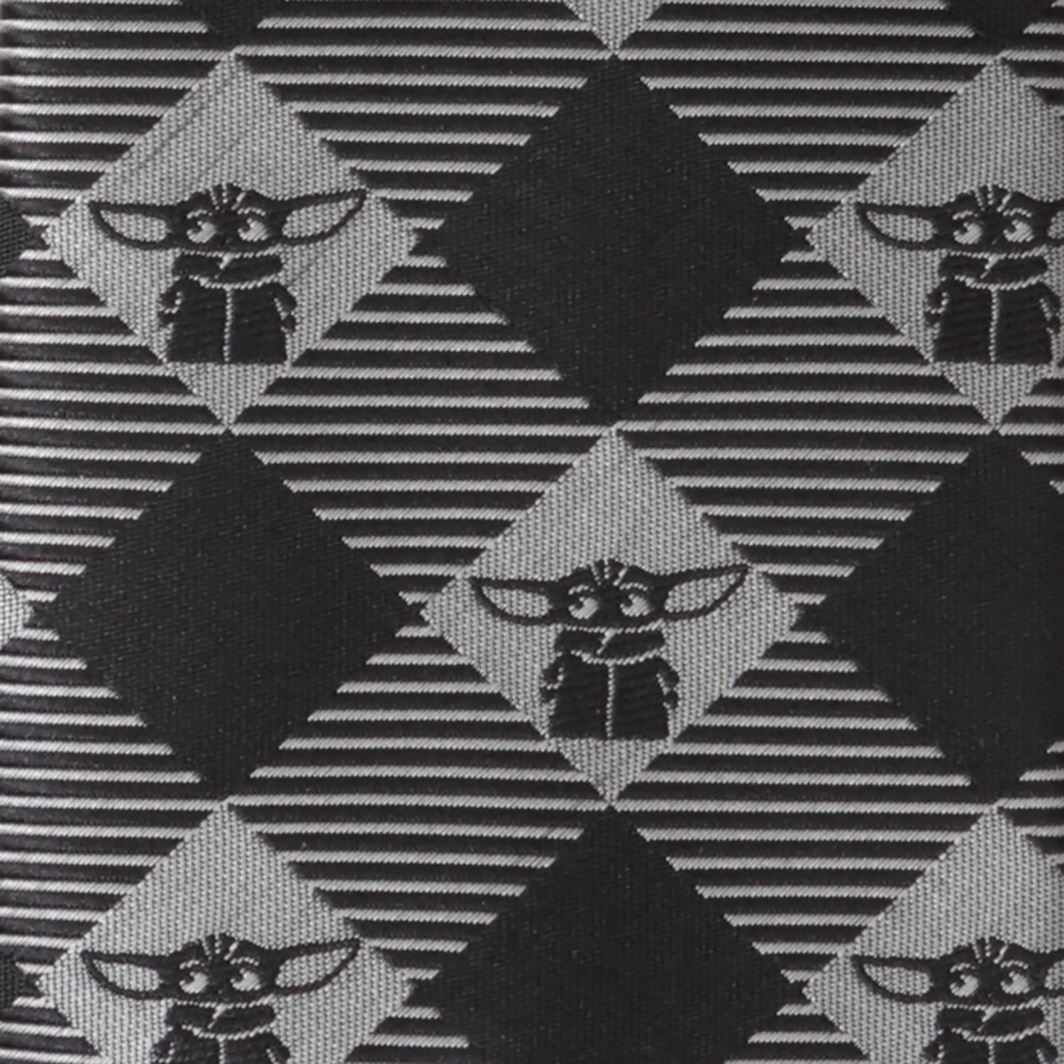 Star Wars Grogu Black Plaid Tie