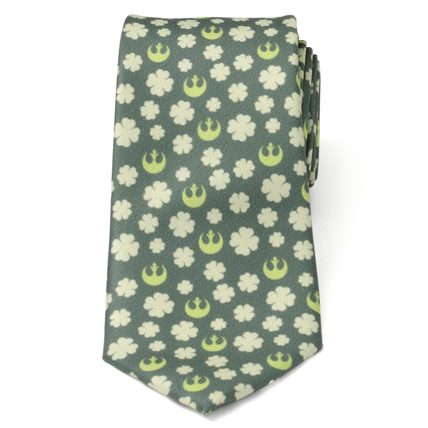 Star Wars Rebel Alliance Crest and Shamrock Green Tie