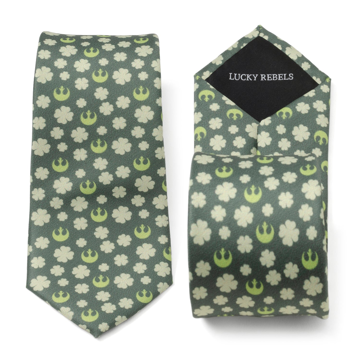 Star Wars Rebel Alliance Crest and Shamrock Green Tie
