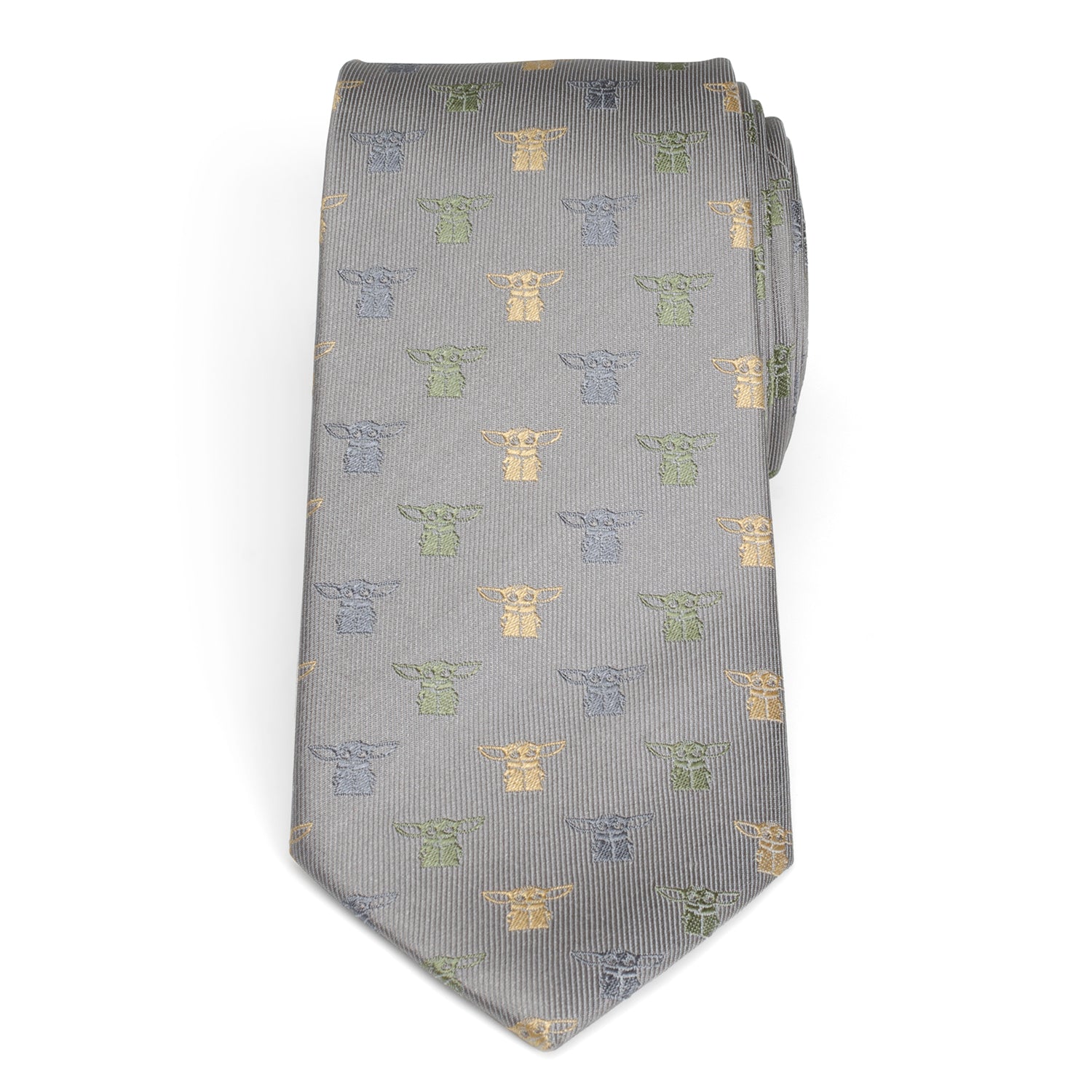 Star Wars Grogu Dotted Green Tie