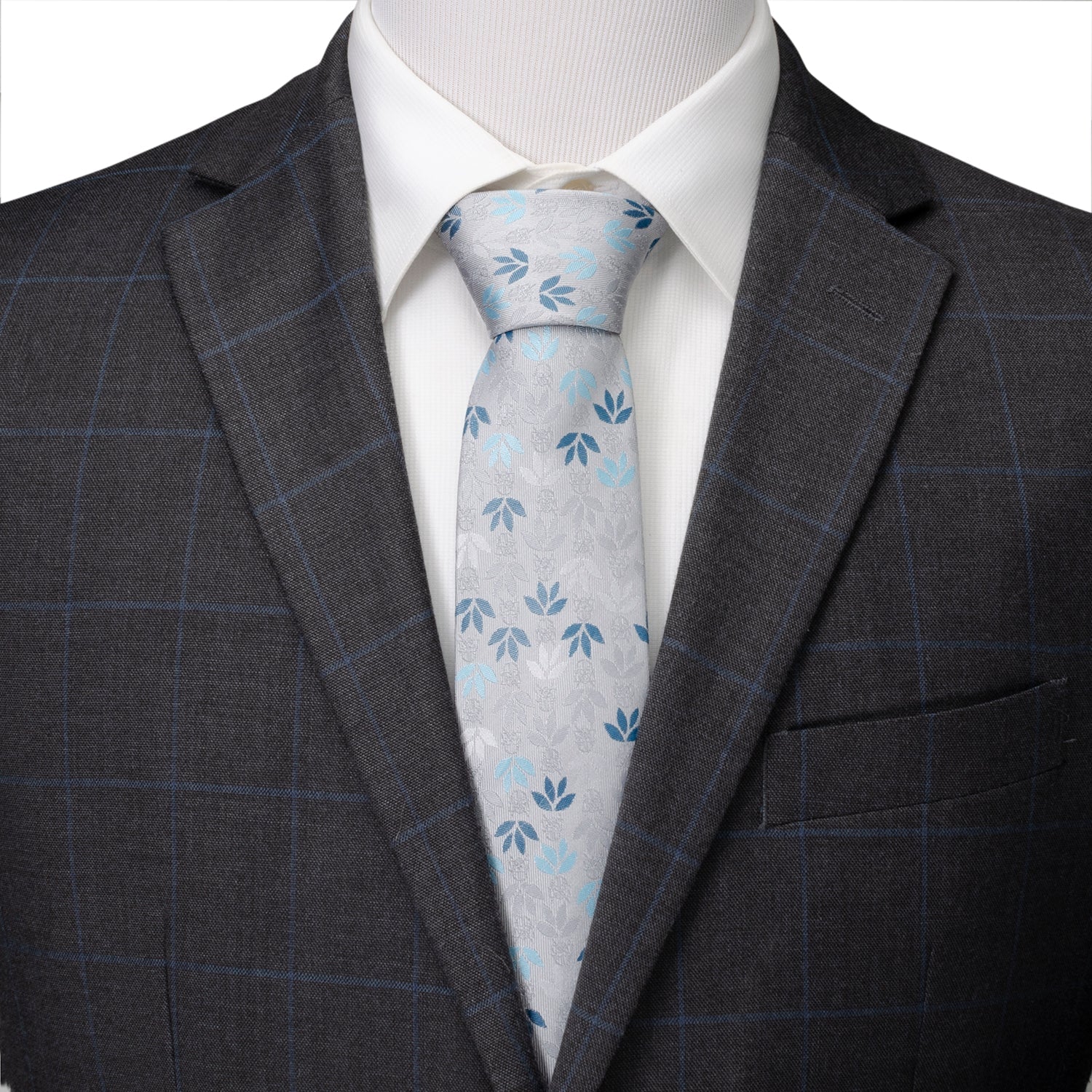 Star Wars Darth Vader Gray Floral Tie