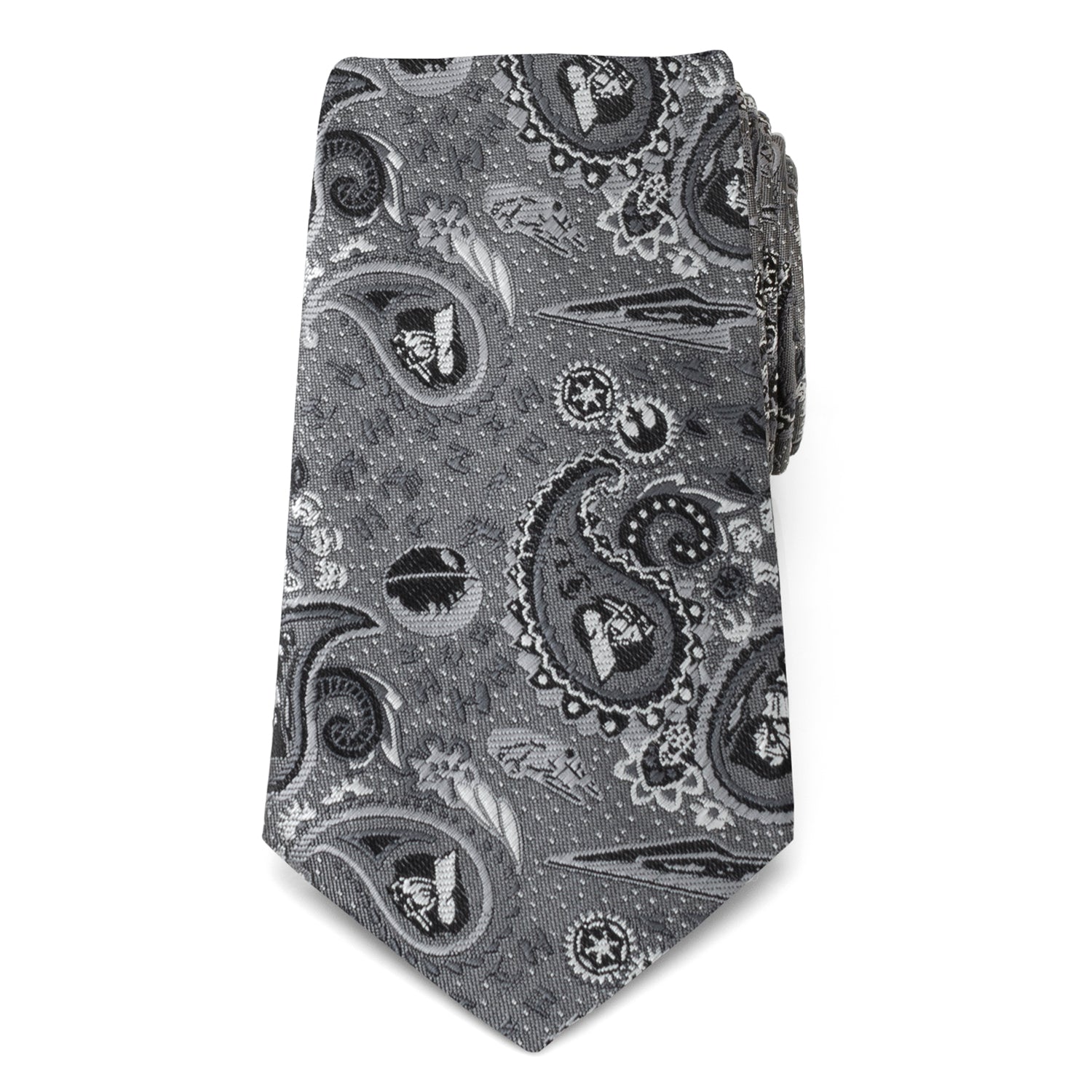Star Wars Darth Vader Gray Paisley Tie