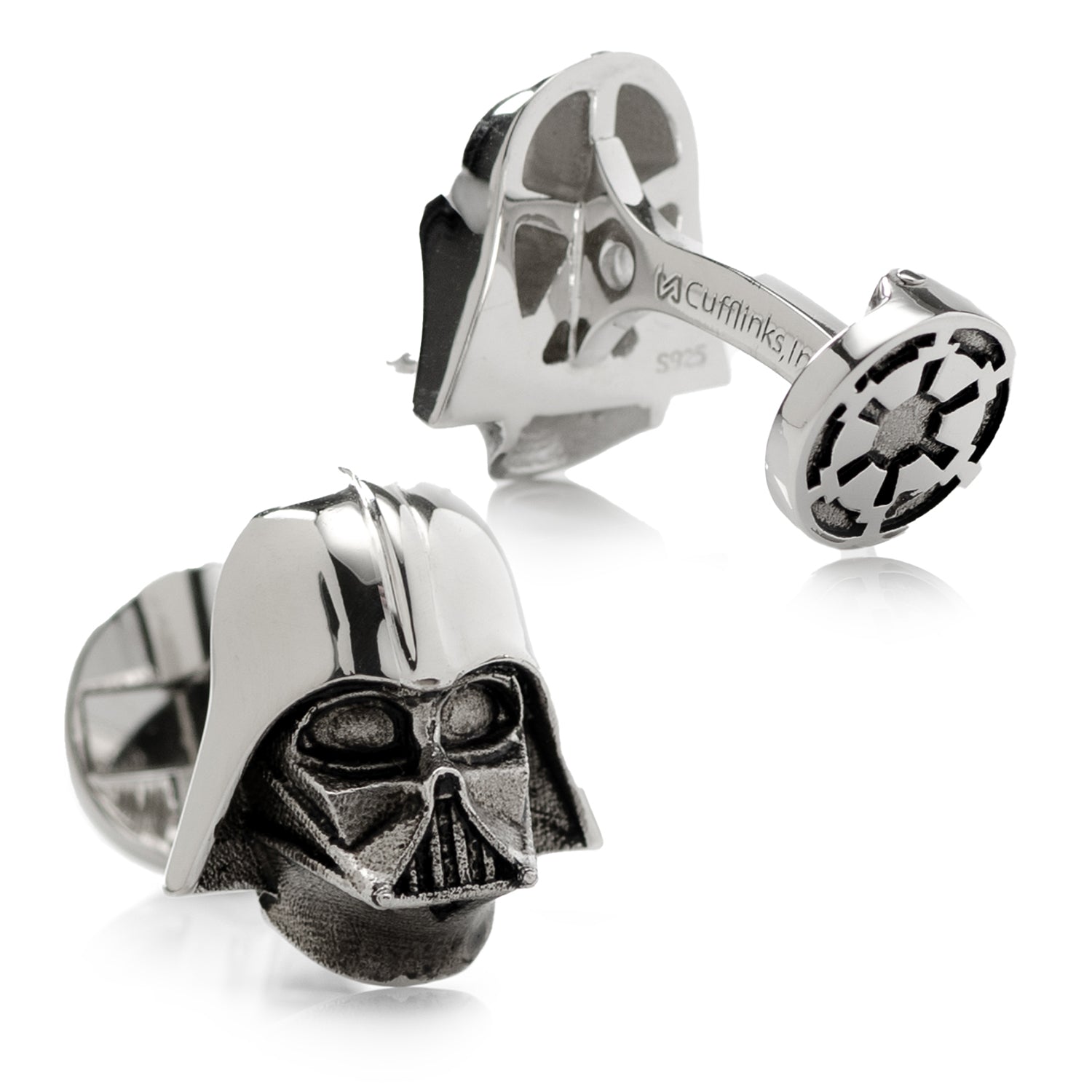 Star Wars Darth Vader Sterling Silver 3D Cufflinks