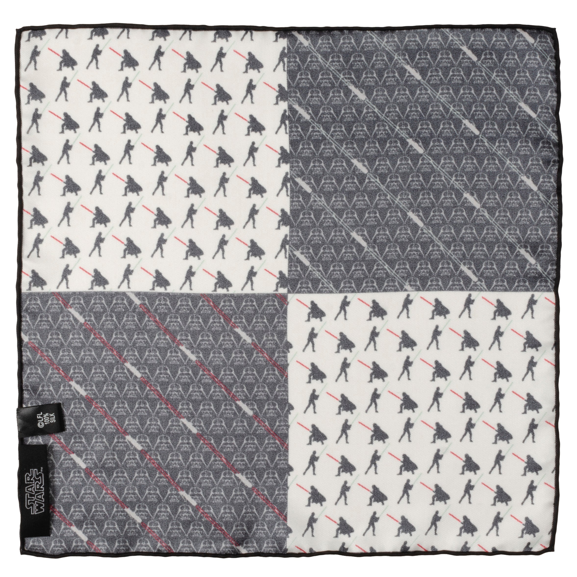 Star Wars Darth Vader and Luke Skywalker LIGHTSABER Battle Pocket Square