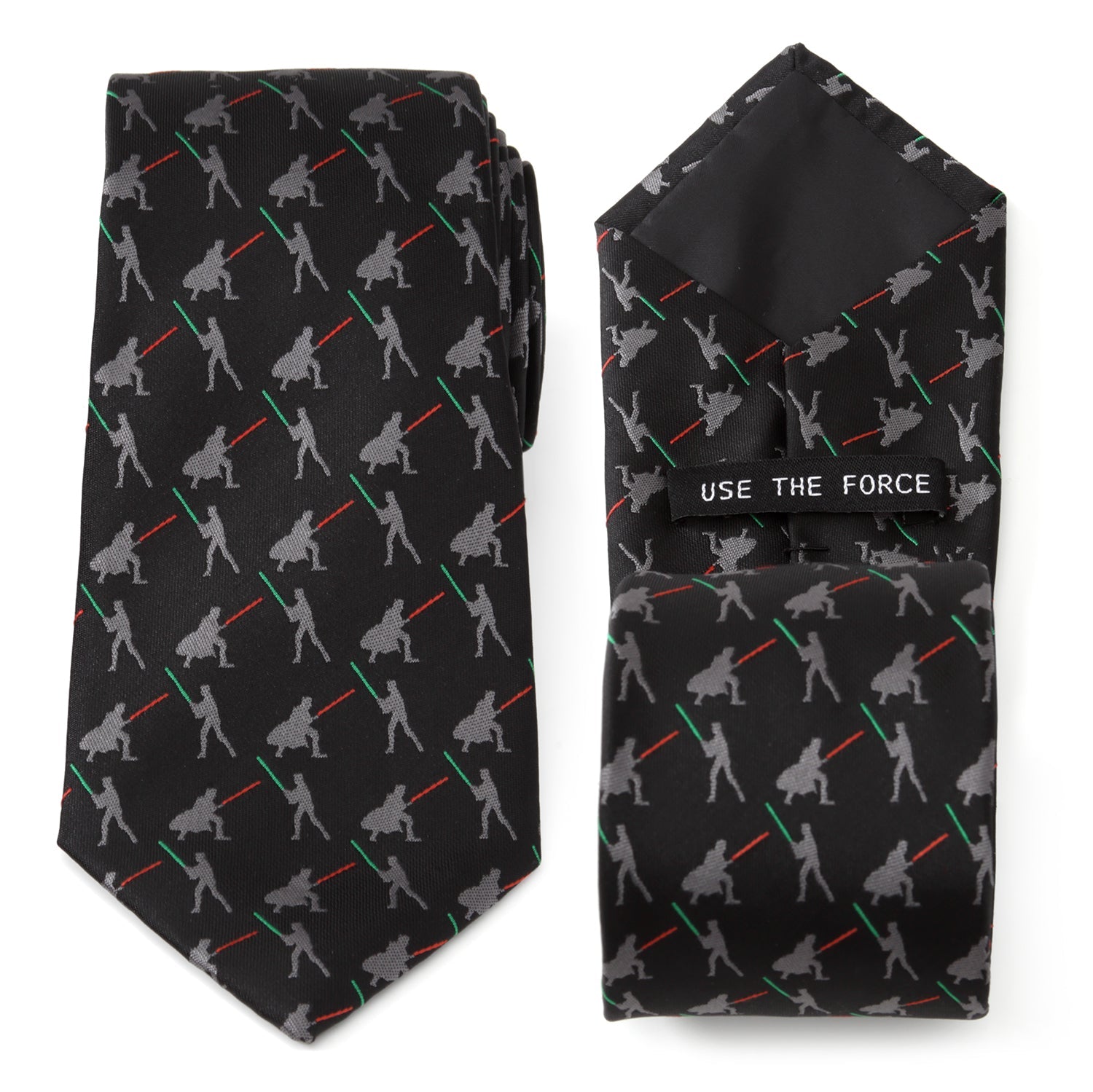 Star Wars Darth Vader and Luke Skywalker LIGHTSABER Battle Black Tie