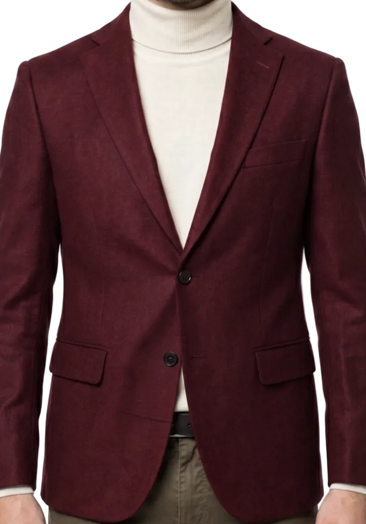 Vitali C1019 Single Breast Jacket Burgundy