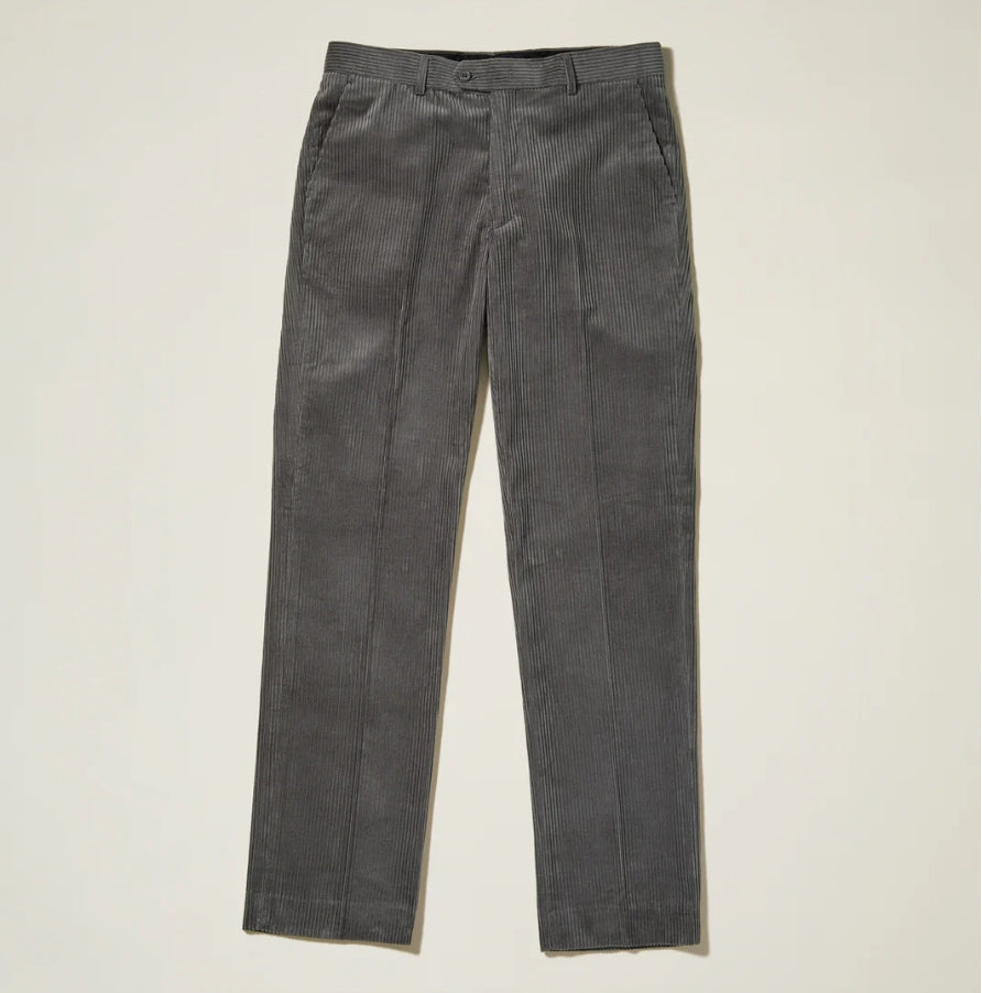 Inserch P3103 100% Cotton Flat Front Corduroy Pants Grey