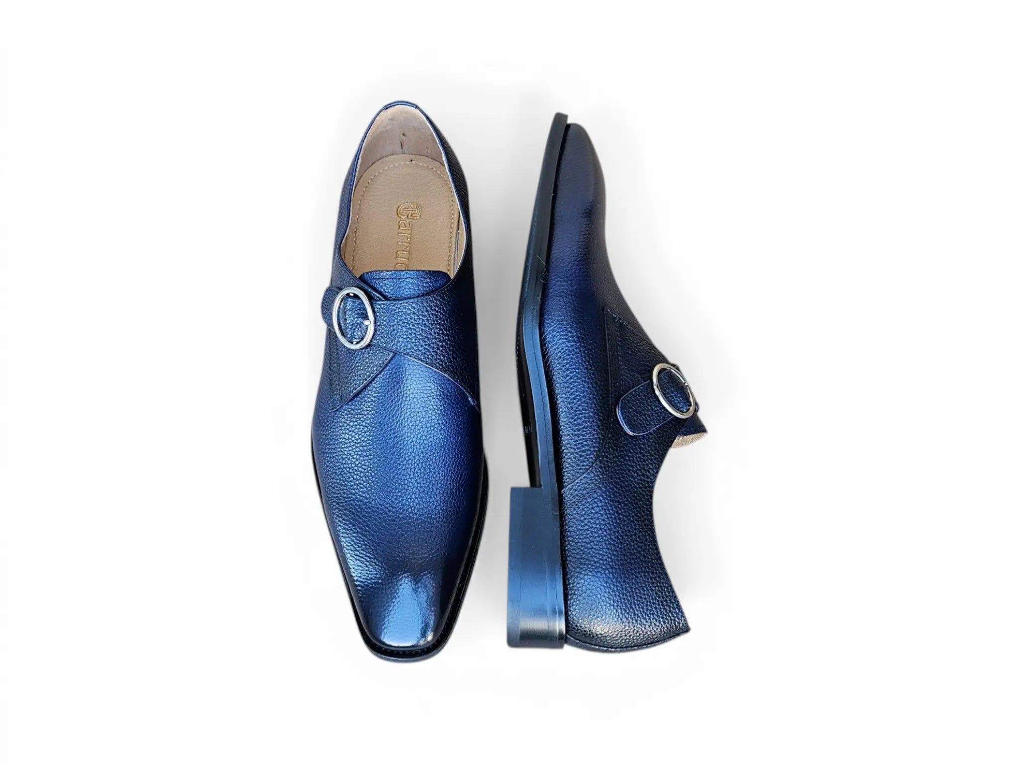Single Monk Strap Plain Toe Shoes