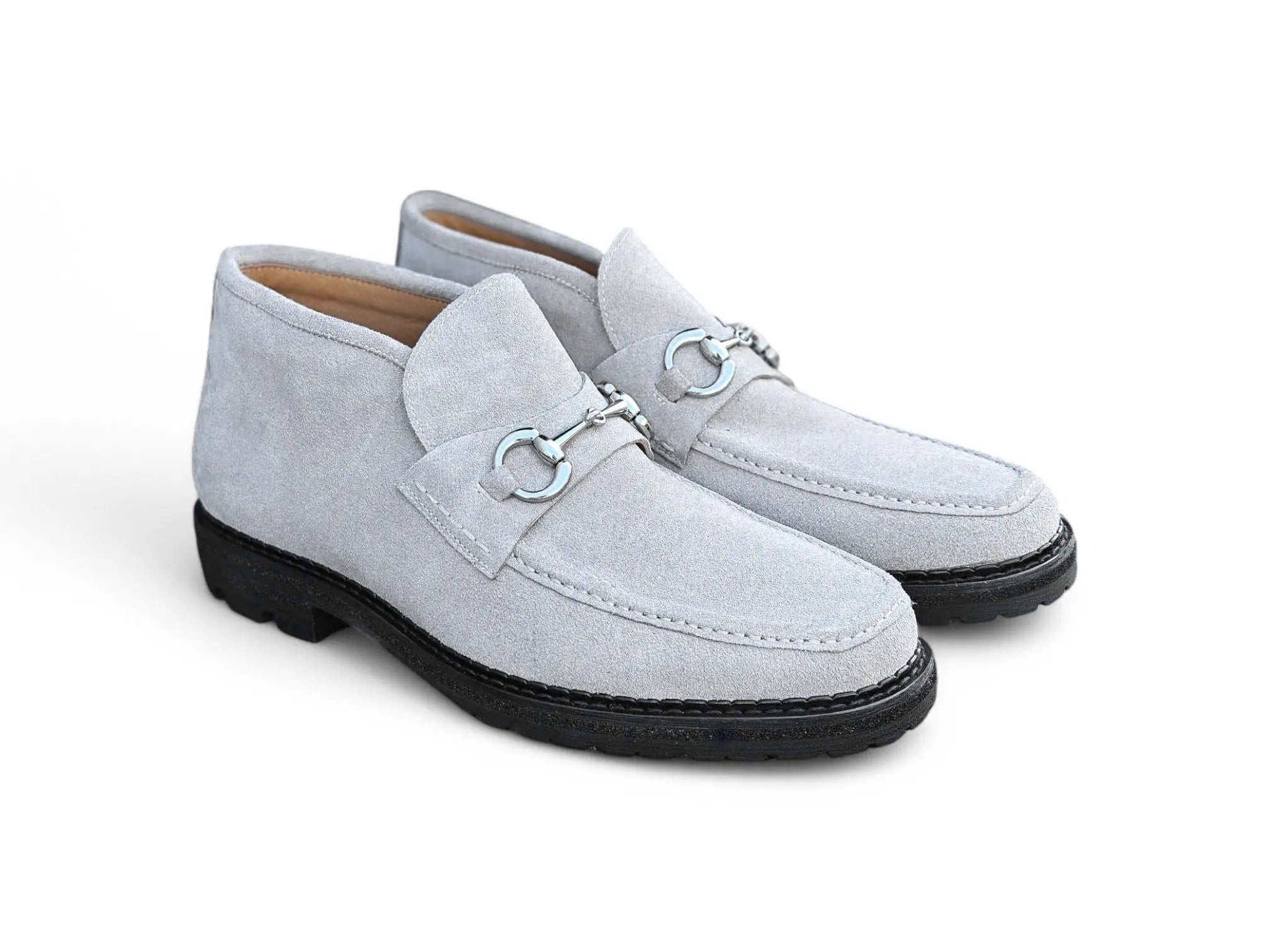 Suede Ankle Boot with Horsebit