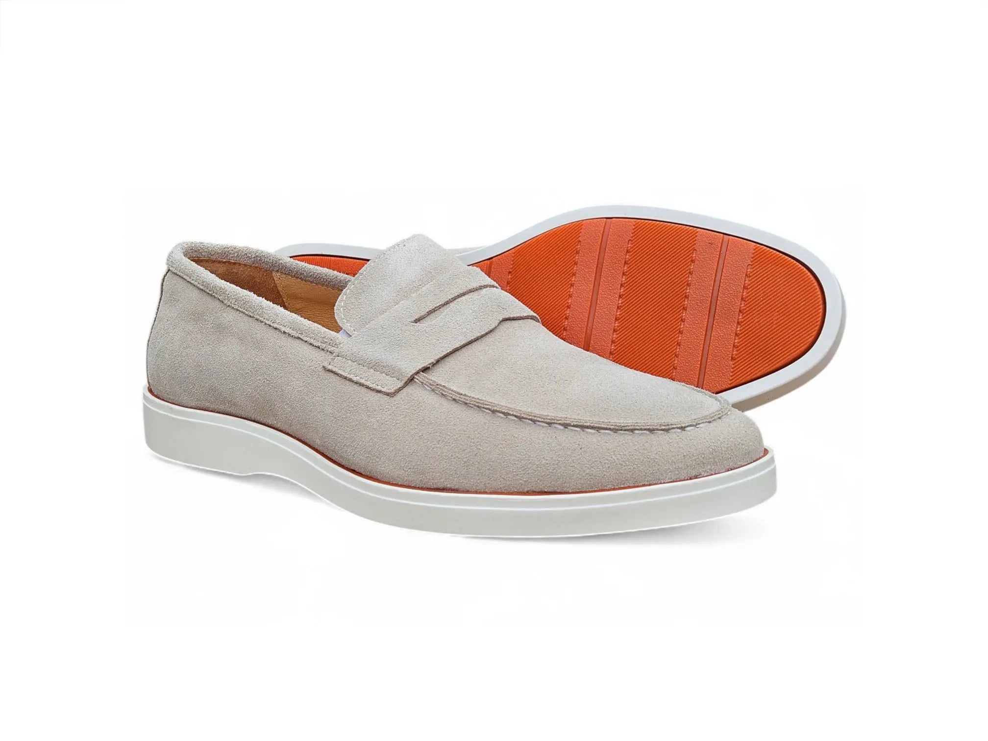 Supple Suede Penny Loafer with Sporty Sole