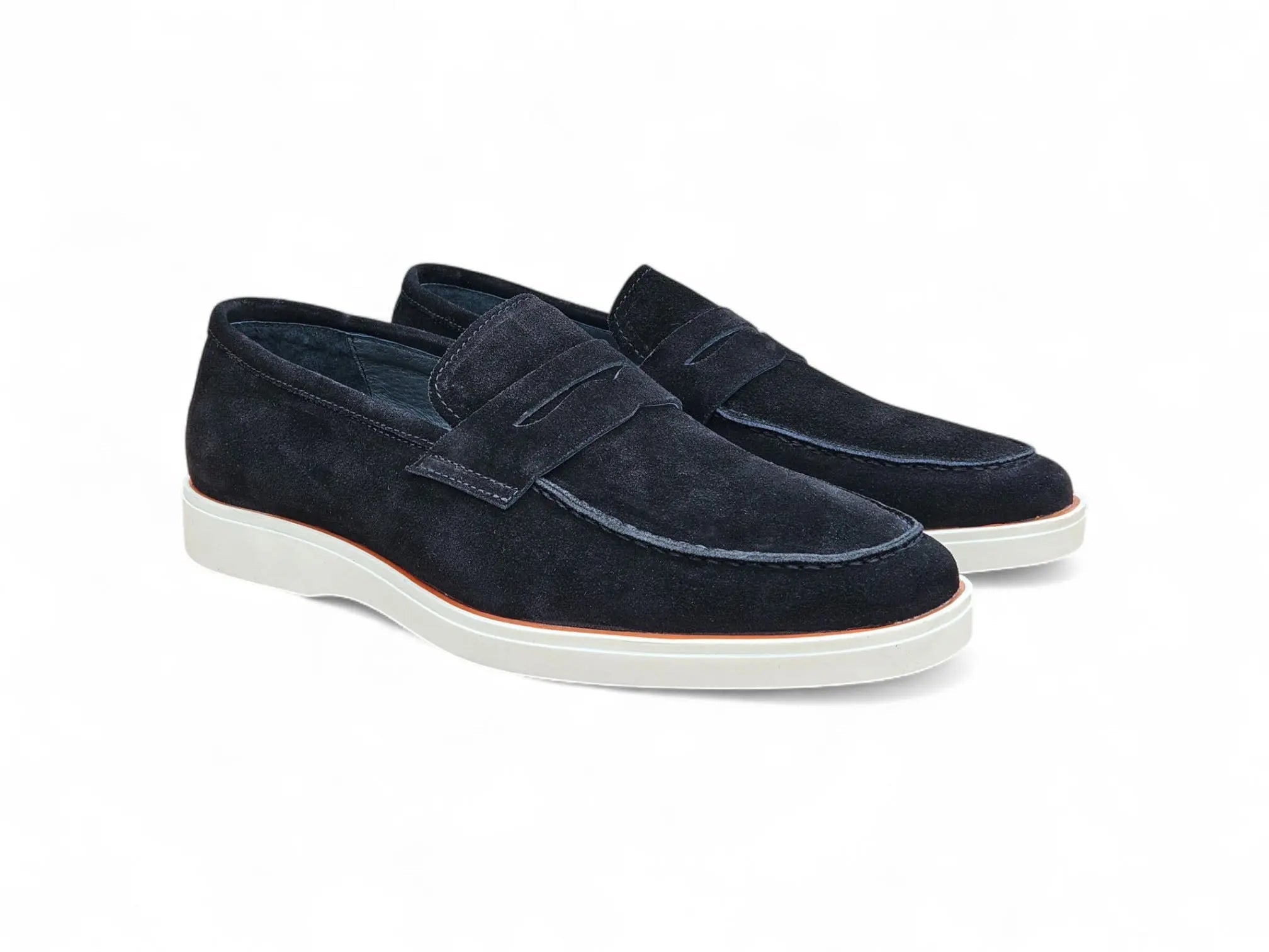 Supple Suede Penny Loafer with Sporty Sole