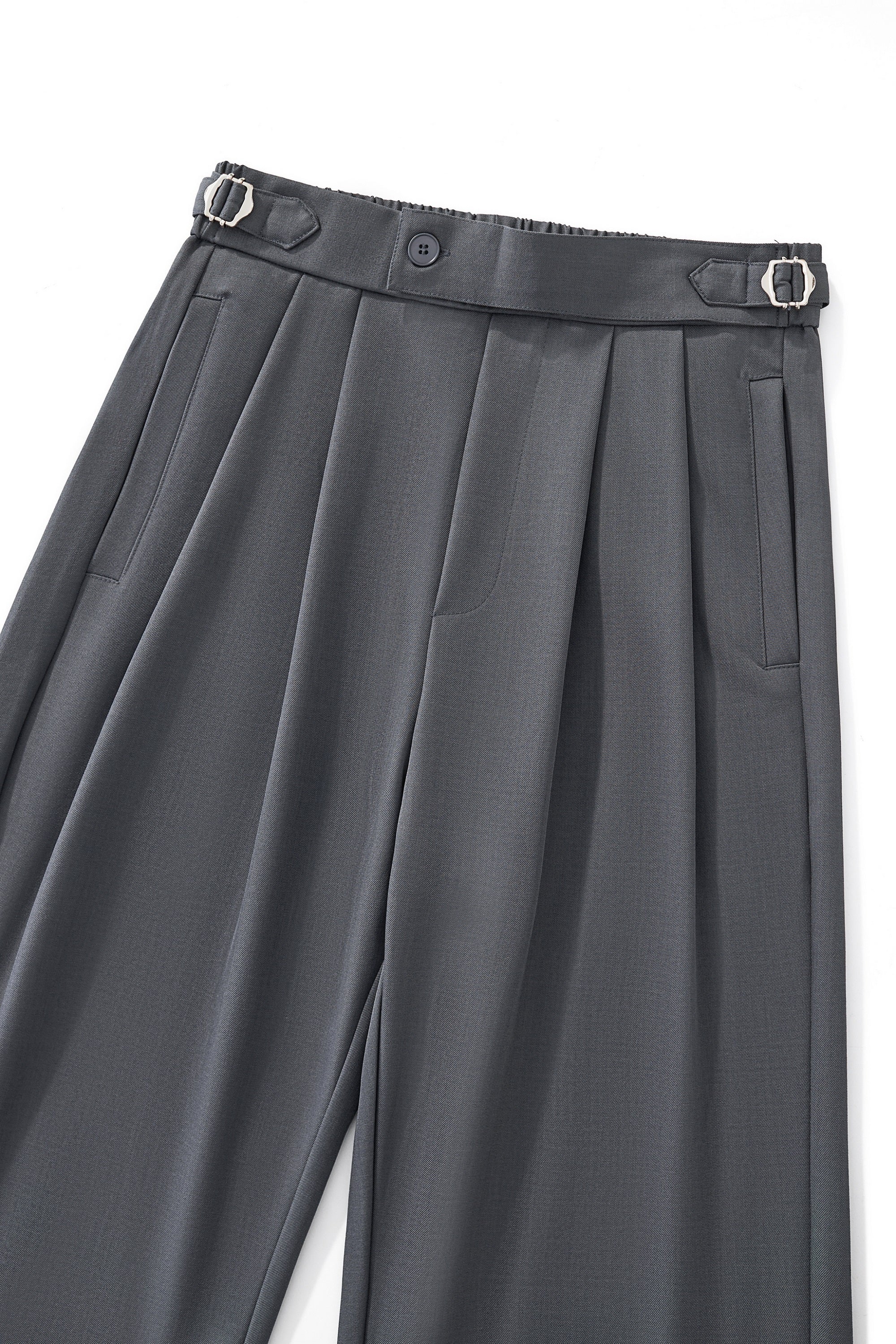 Wellington Side-Tab Trousers GREY