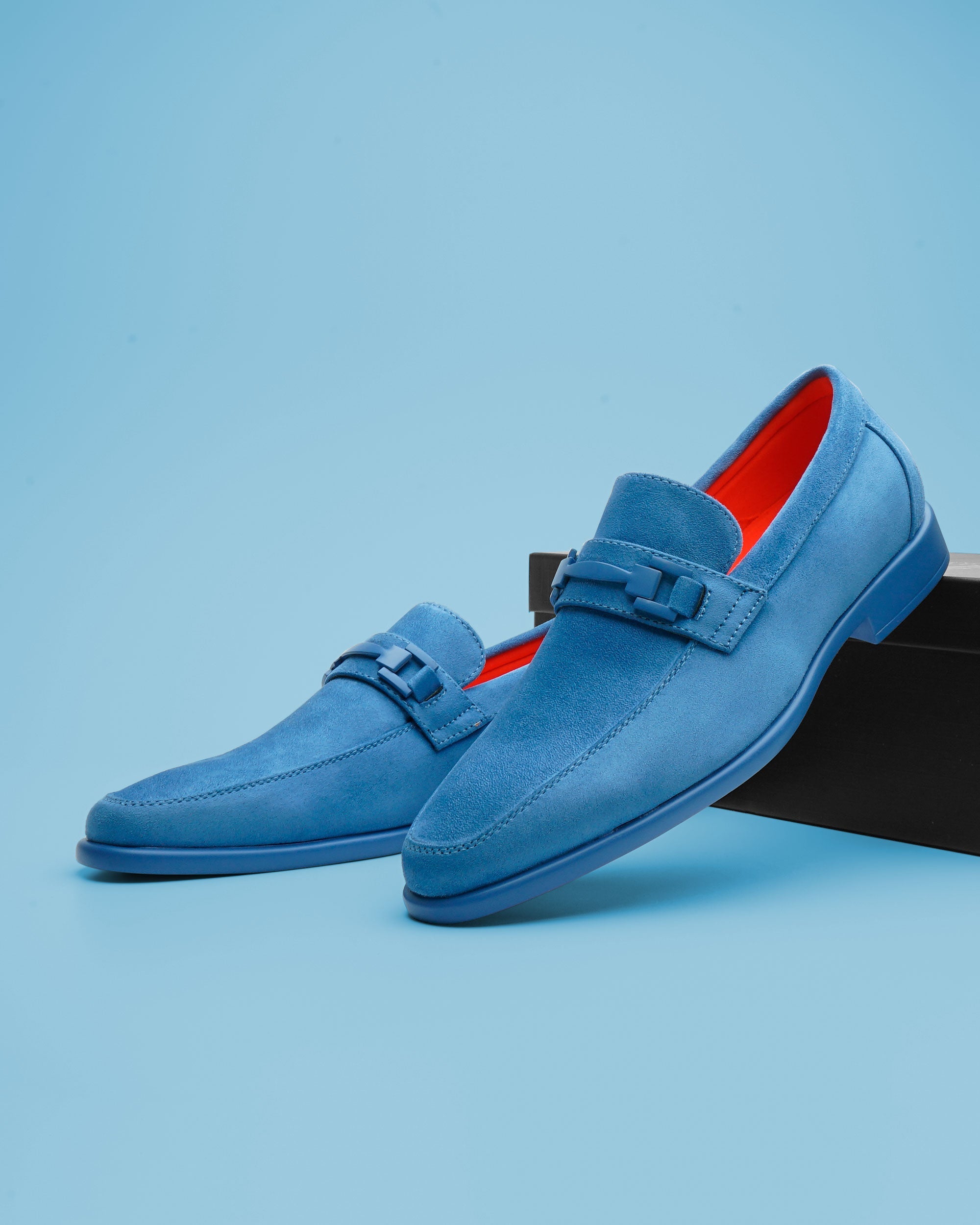 Tayno The Caprio Suede Loafer Light Blue