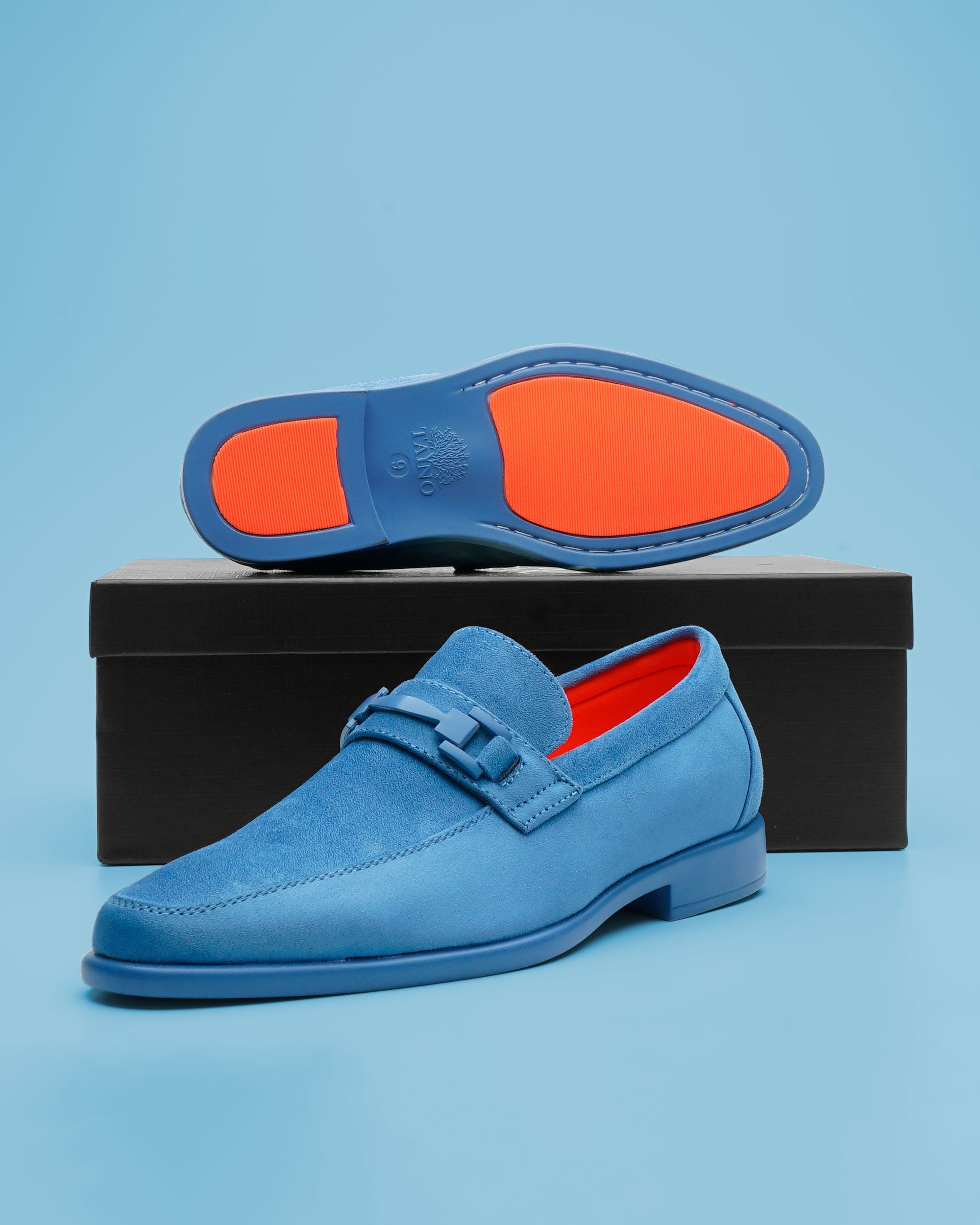 Tayno The Caprio Suede Loafer Light Blue
