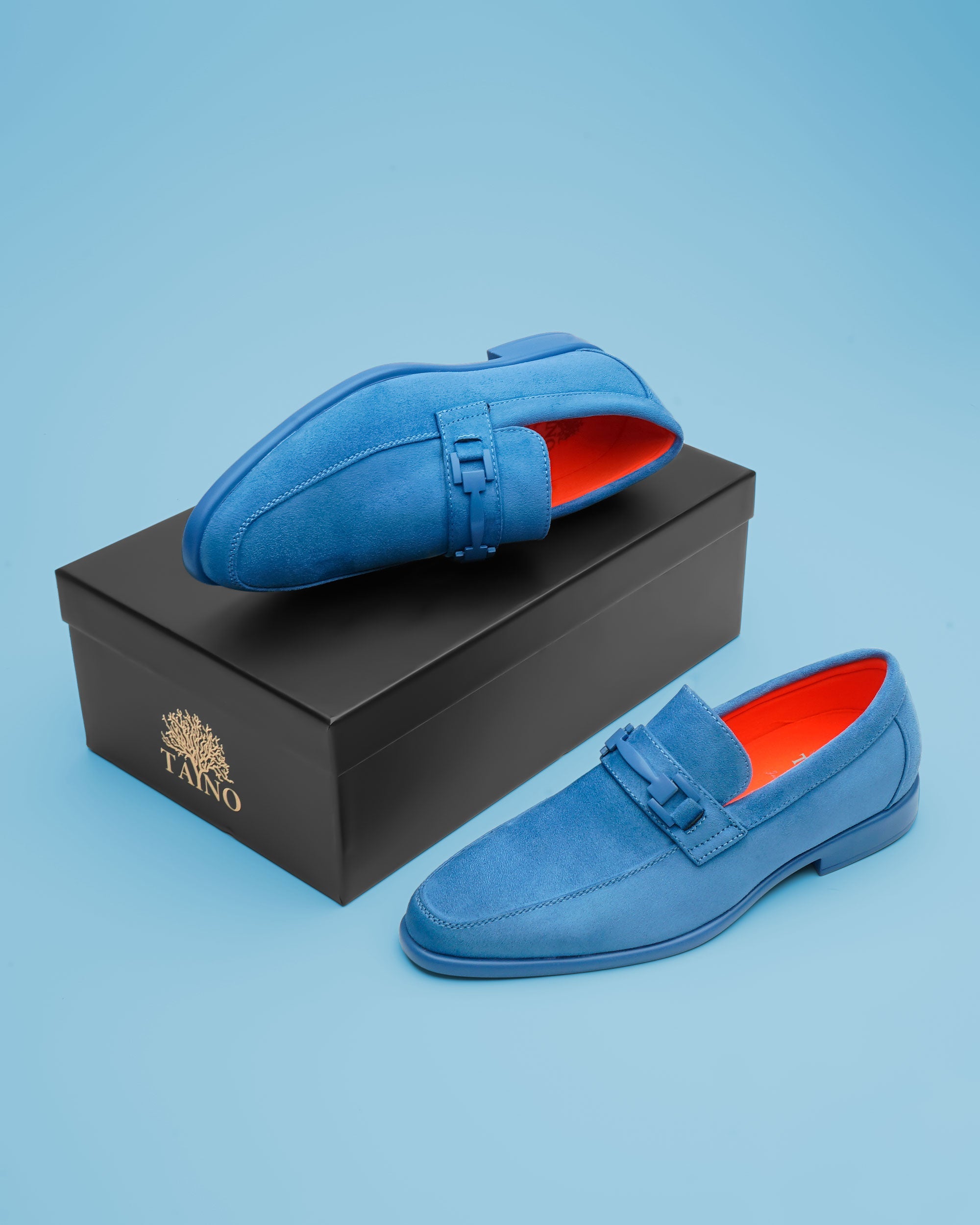 Tayno The Caprio Suede Loafer Light Blue