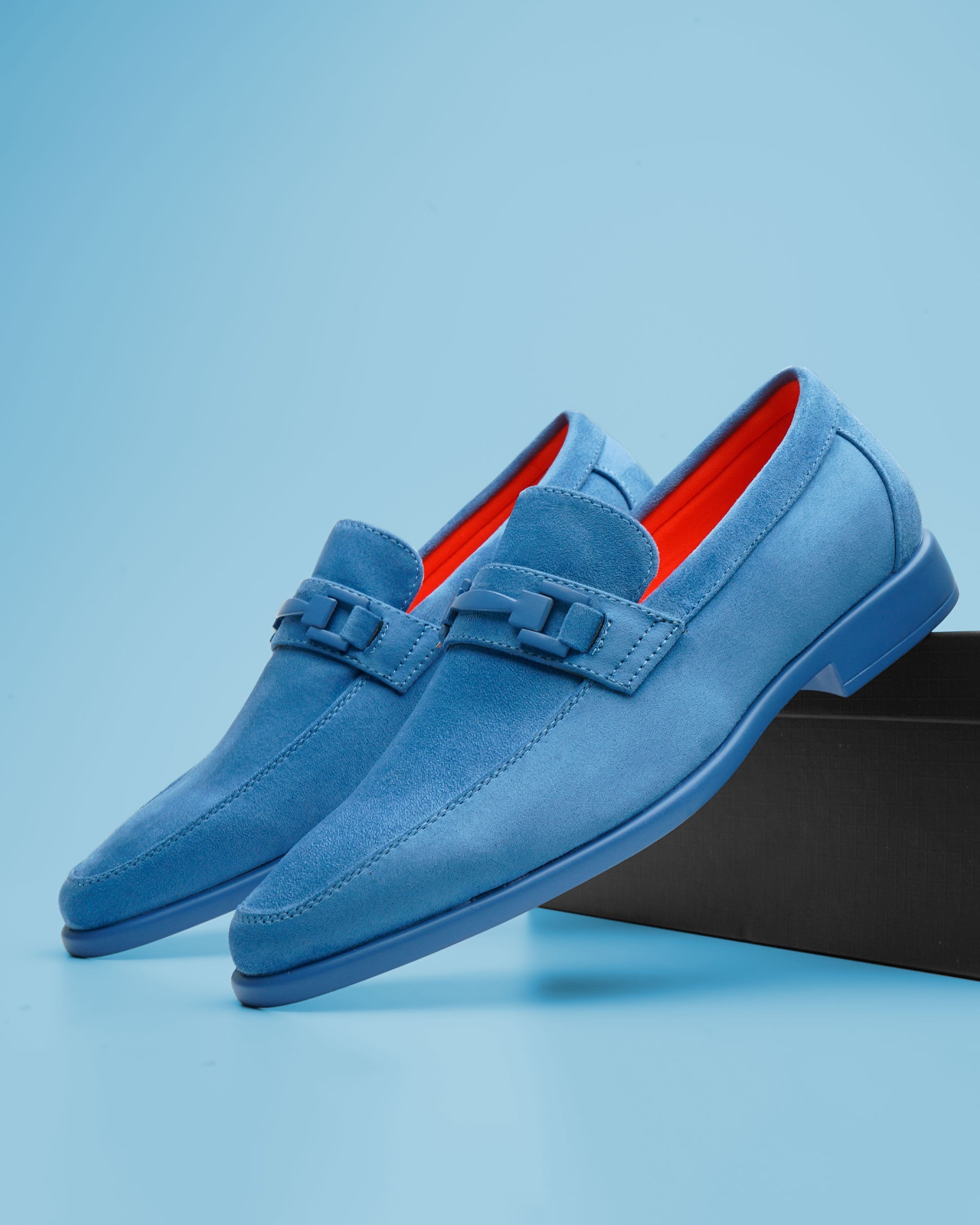 Tayno The Caprio Suede Loafer Light Blue