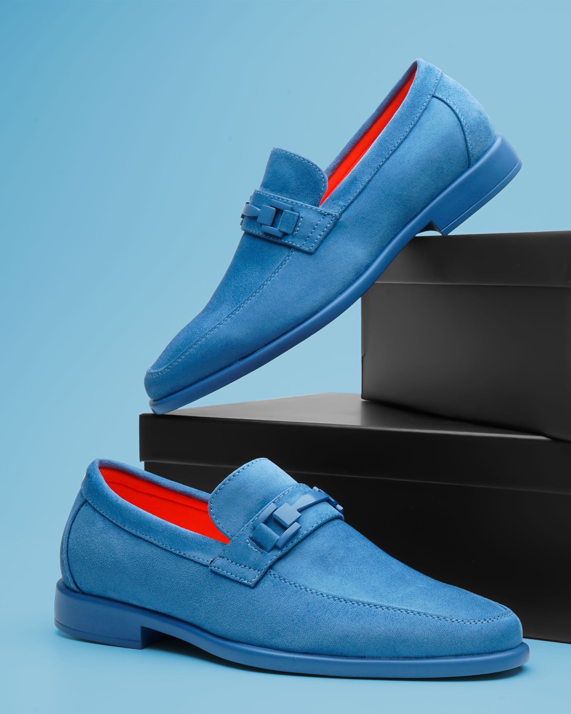Tayno The Caprio Suede Loafer Light Blue