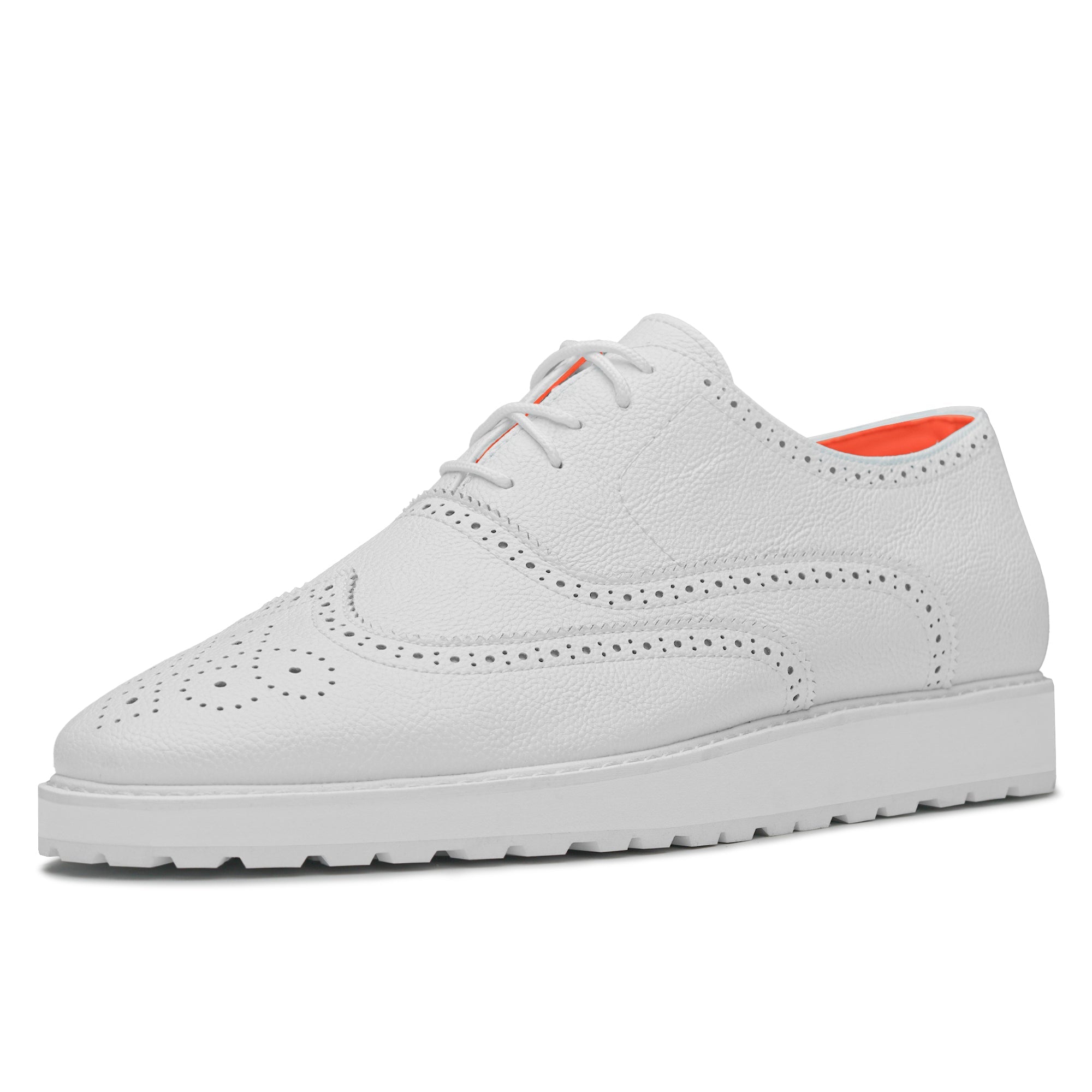 Tayon The Priority Leather Lace Up Wingtip Sneaker White