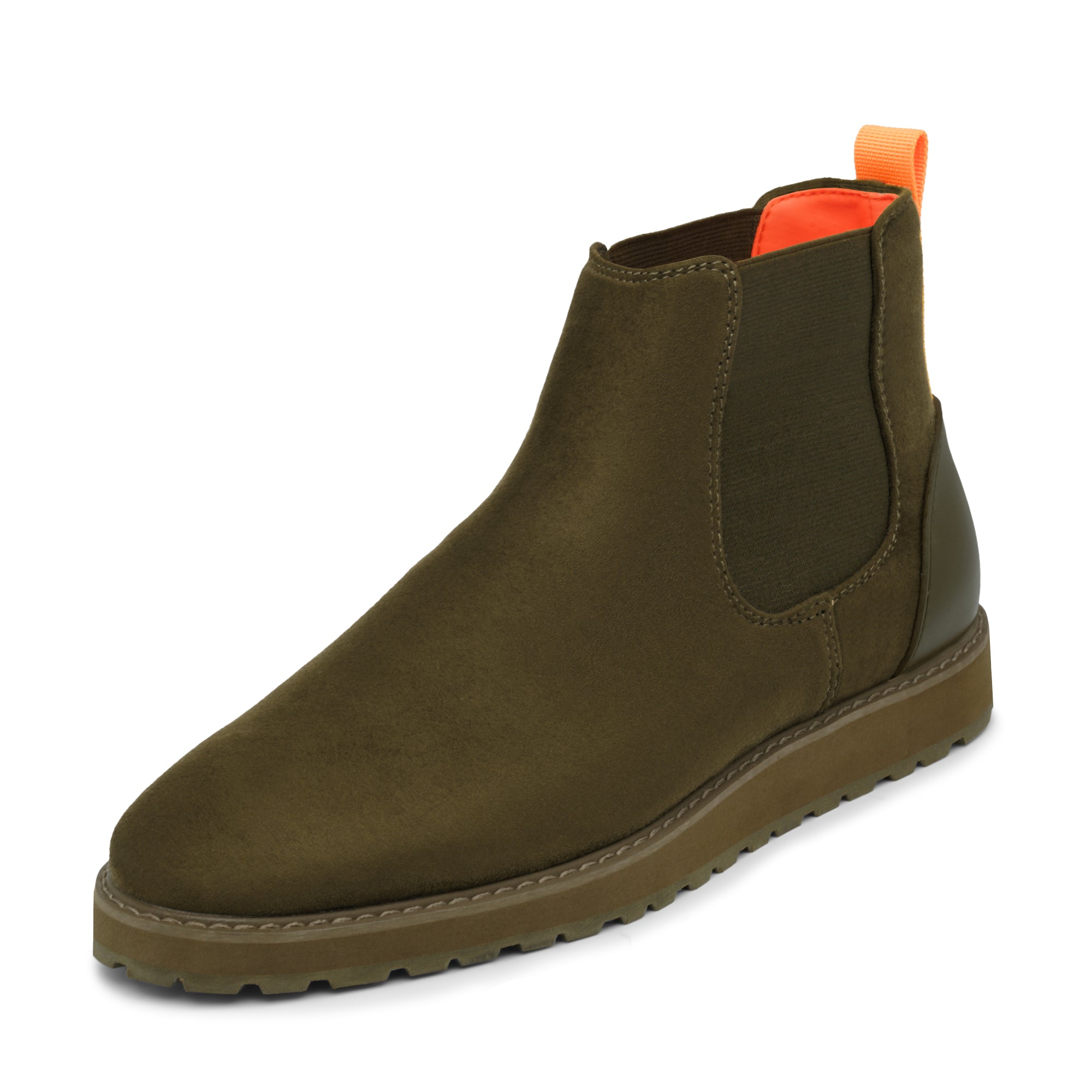 Tayno The Mustela Suede Casual Chelsea Sneaker Olive