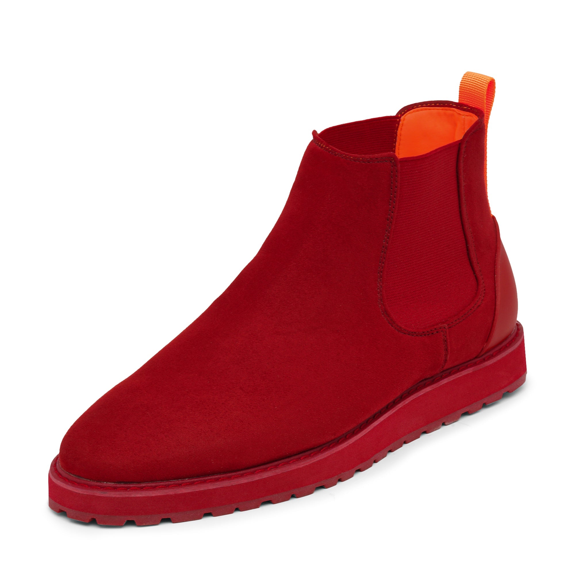 Tayno The Mustela Suede Casual Chelsea Sneaker Red