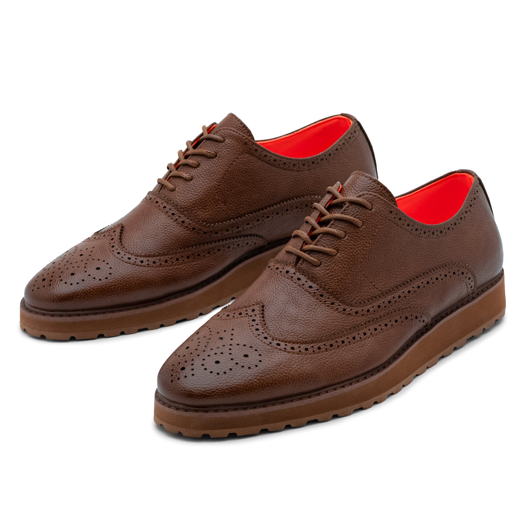 Tayon The Priority Leather Lace Up Wingtip Sneaker Cognac
