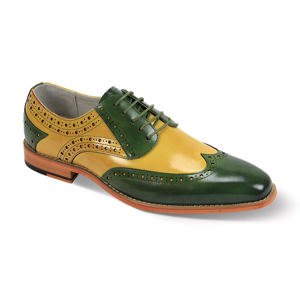 Giovanni Troy Shoes Green/Tan Giovanni Troy Shoes Green/Tan