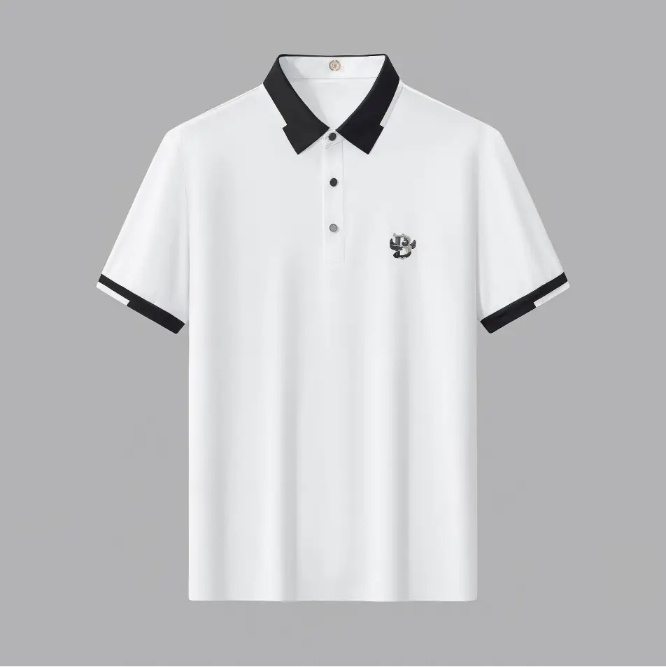 Contrast Trim Performance Polo - El Baron WHITE