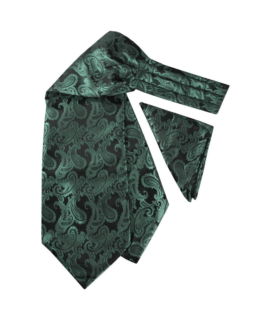 Brand Q AH600 - Paisley Microfiber Ascots & Hankies Green