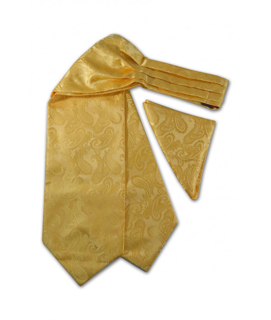 Brand Q AH600 - Paisley Microfiber Ascots & Hankies Gold