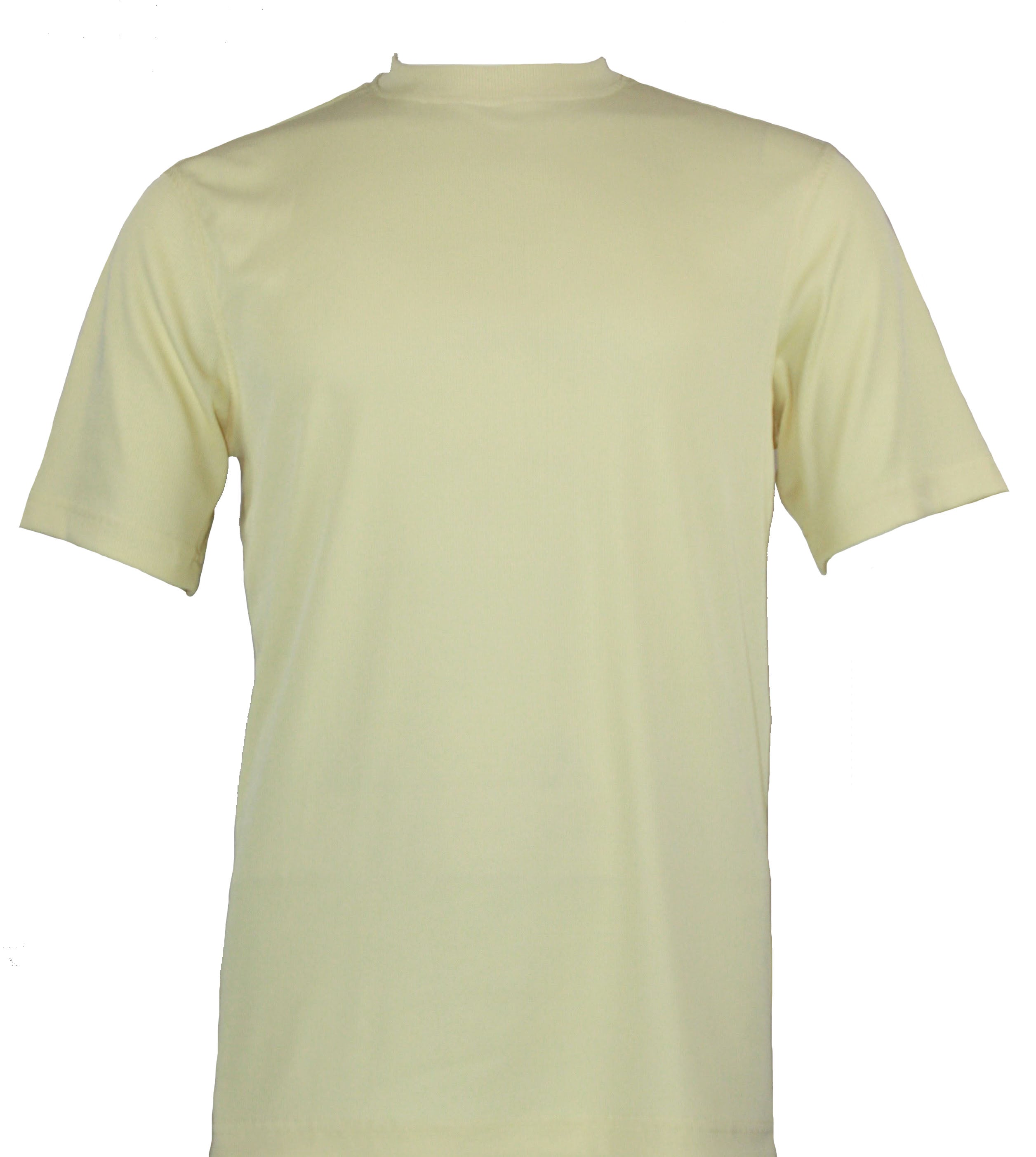 Log-In By Bassiri 218 knit Short Sleeve Mock Neck Butter