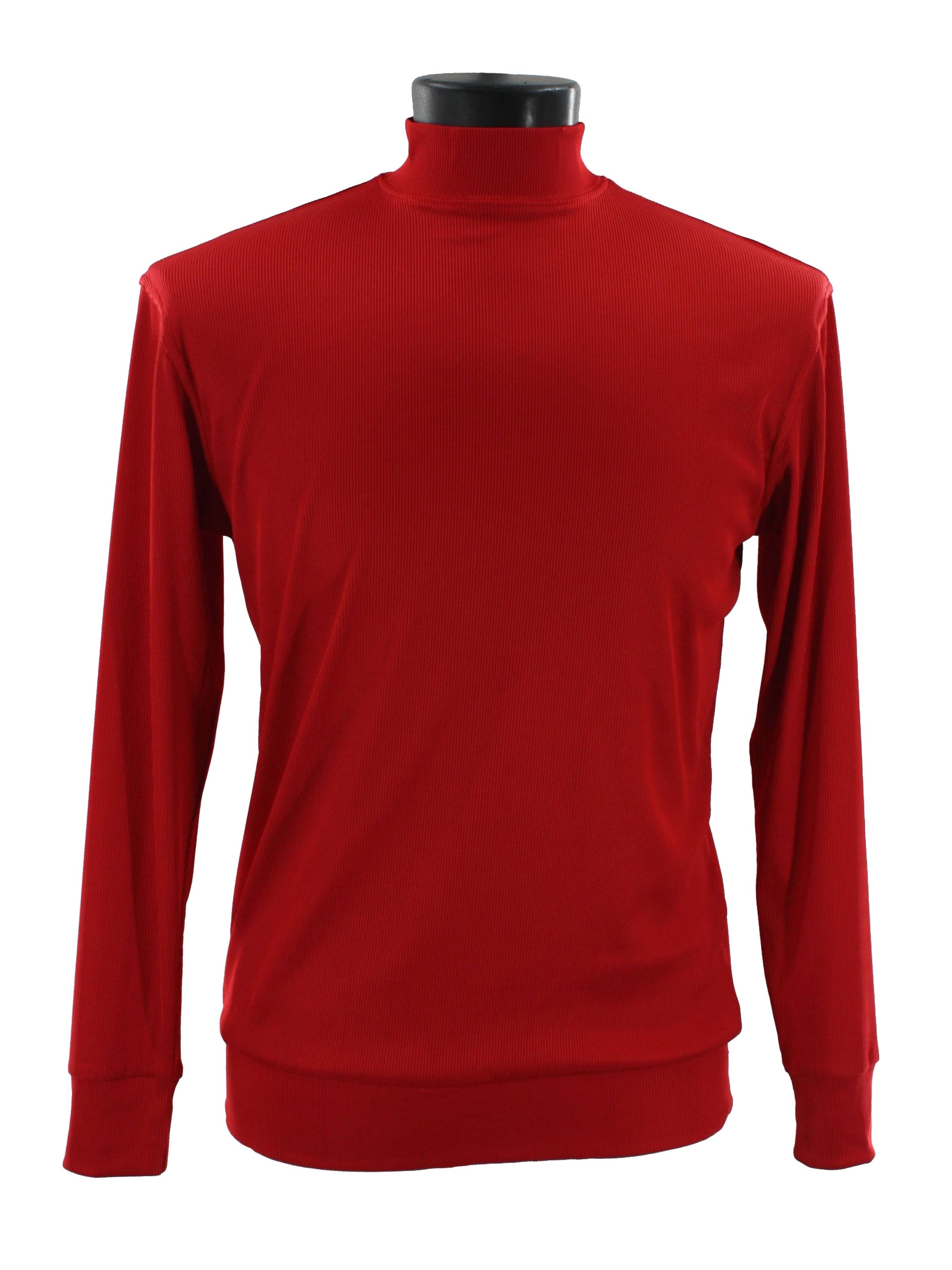 Bassiri 632Knit Long Sleeve High Mock Neck Red
