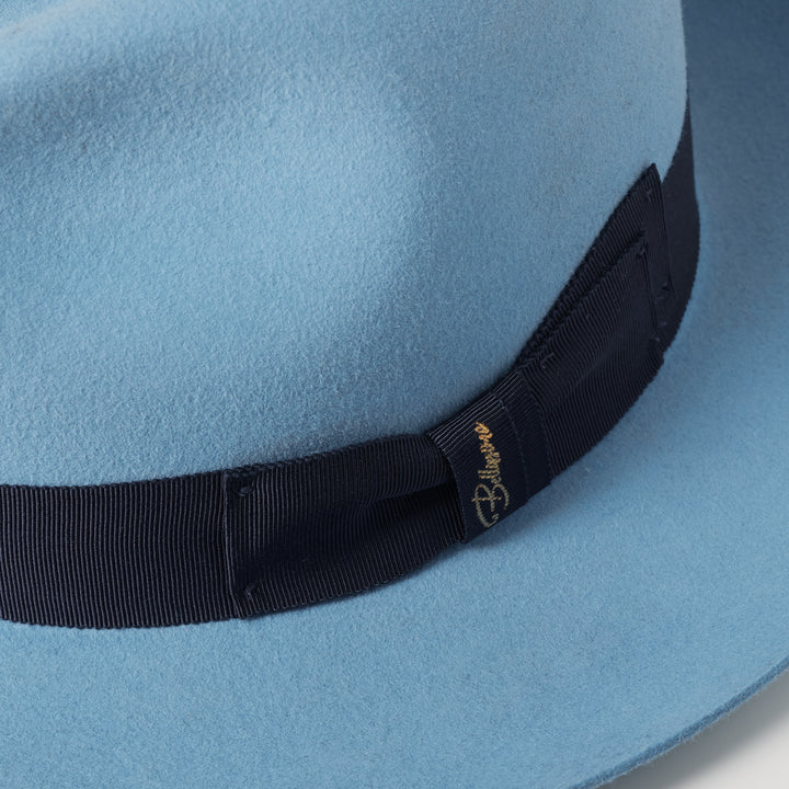 El Capo: Powder Blue Fedora - The Boss of Style!