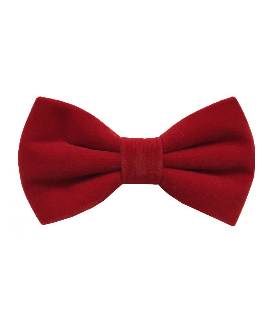 Brand Q BTV100-B Velvet Bow Tie Red