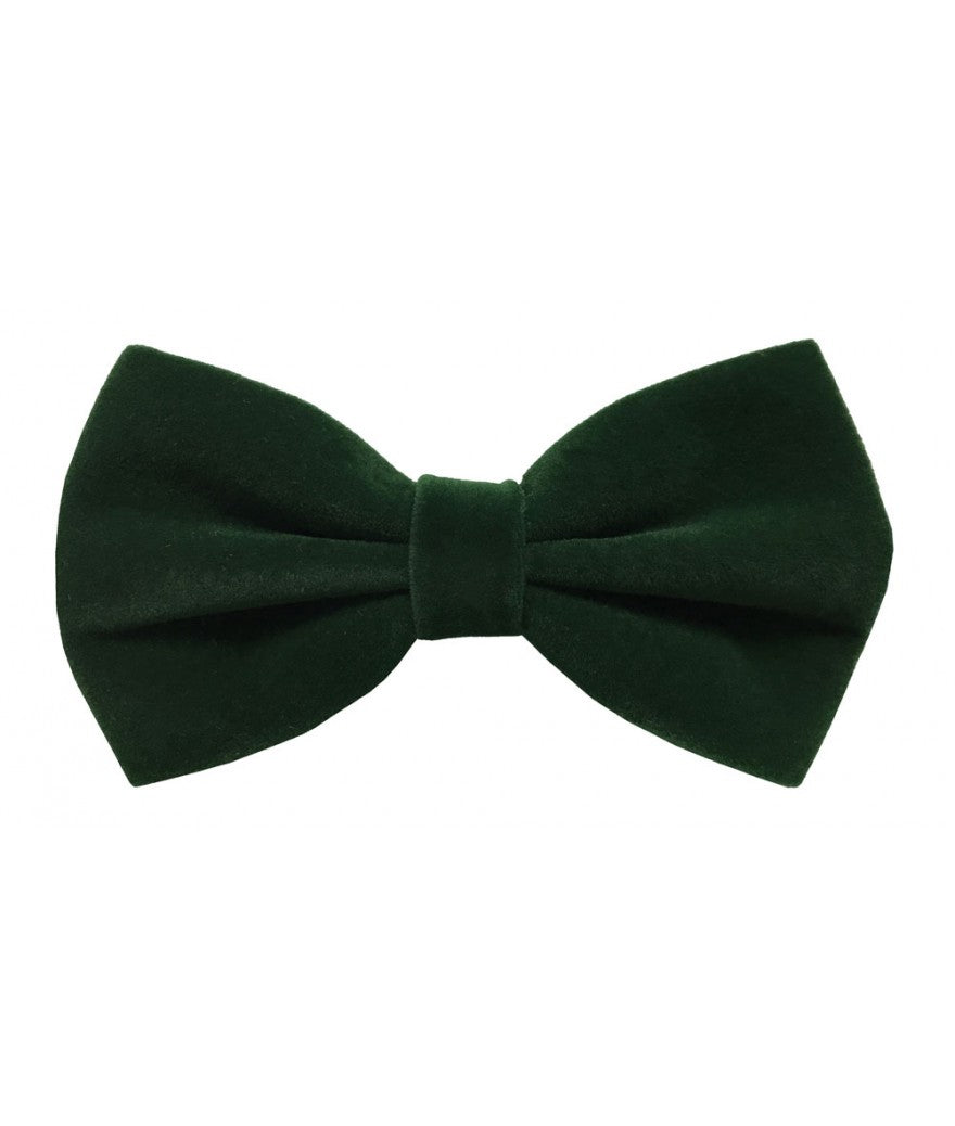 Brand Q BTV100-B Velvet Bow Tie Hunter Green