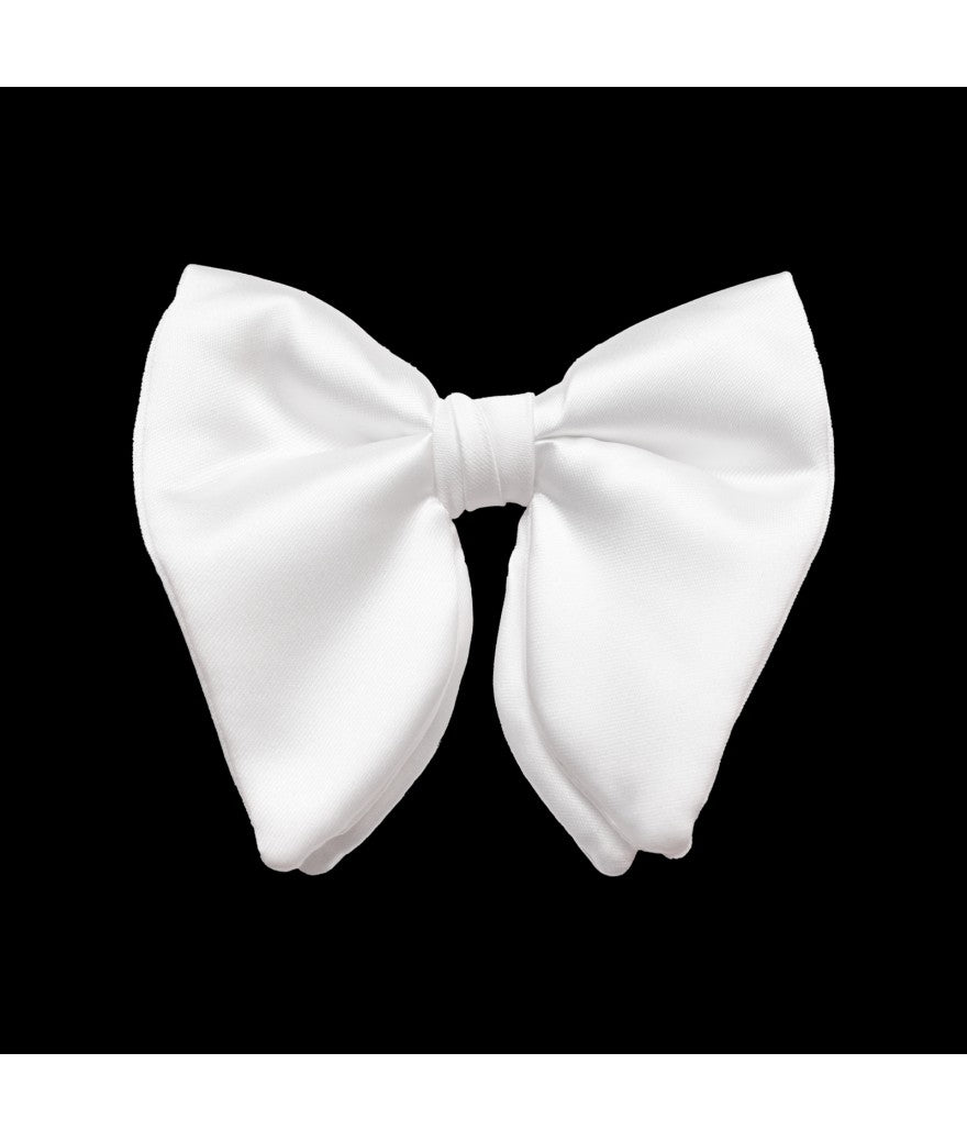 Brand Q DBT100-A Droopy Bow Tie & Hankie White