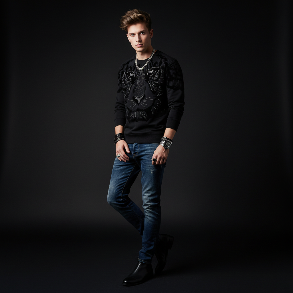 Midnight Roar sweatshirt BLACK