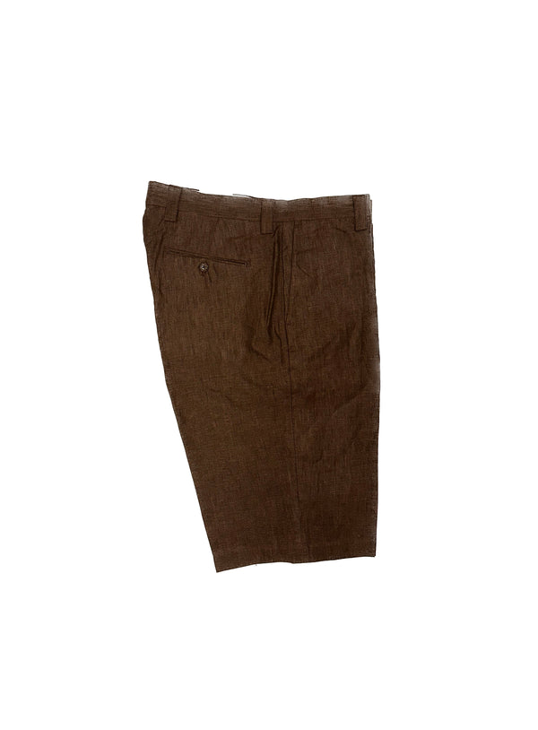 Inserch Linen Shorts P21116-24 Chocolate