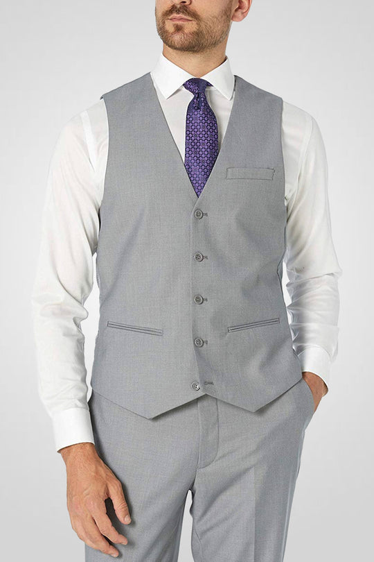 Caravelli S600512U Slim Fit 3pcs Suit Light Grey