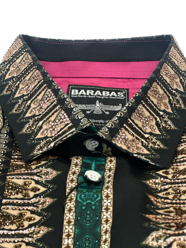 Barabas 3SPR413 Party Spark Long Sleeve Shirt Black