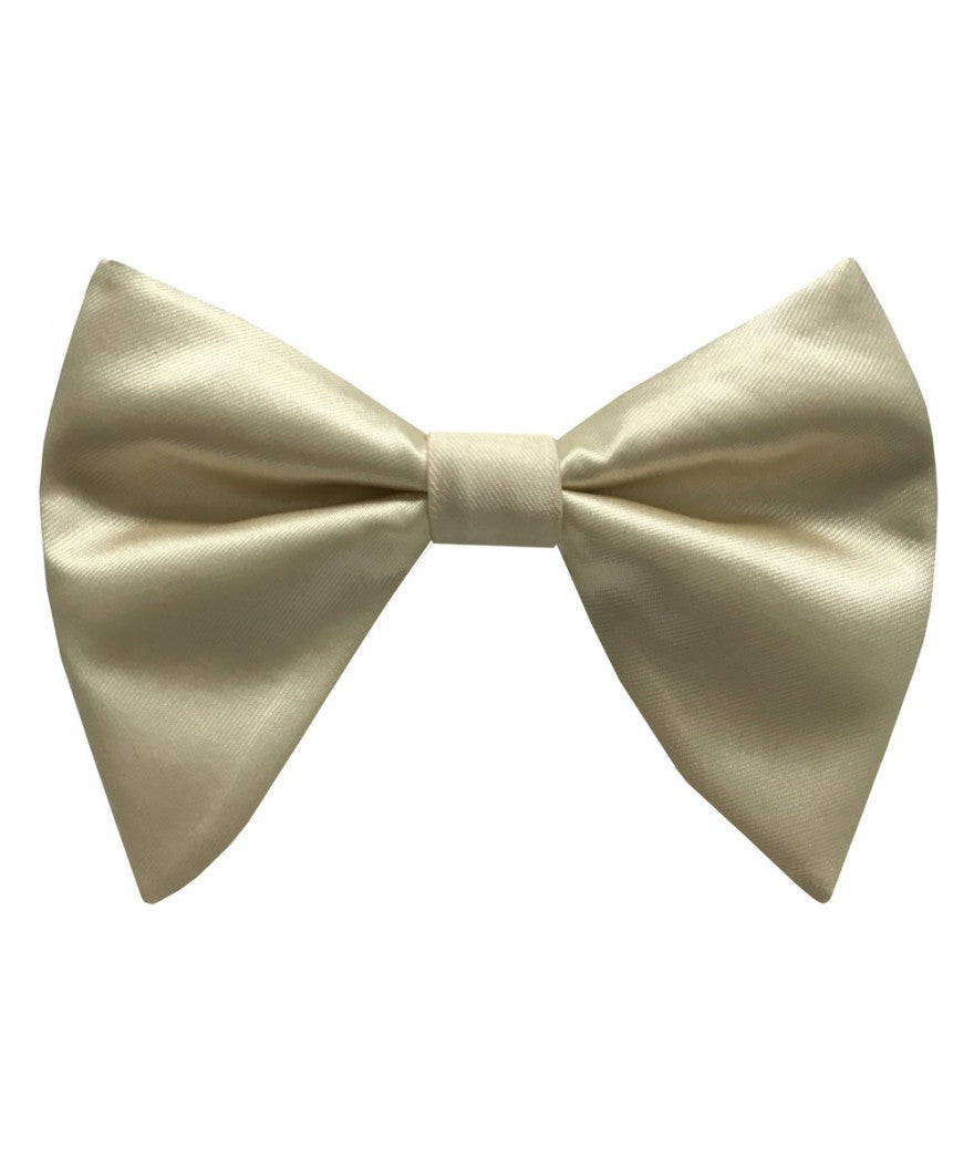 Brand Q LBT100-H Long Micro Fiber Bow Tie Off White