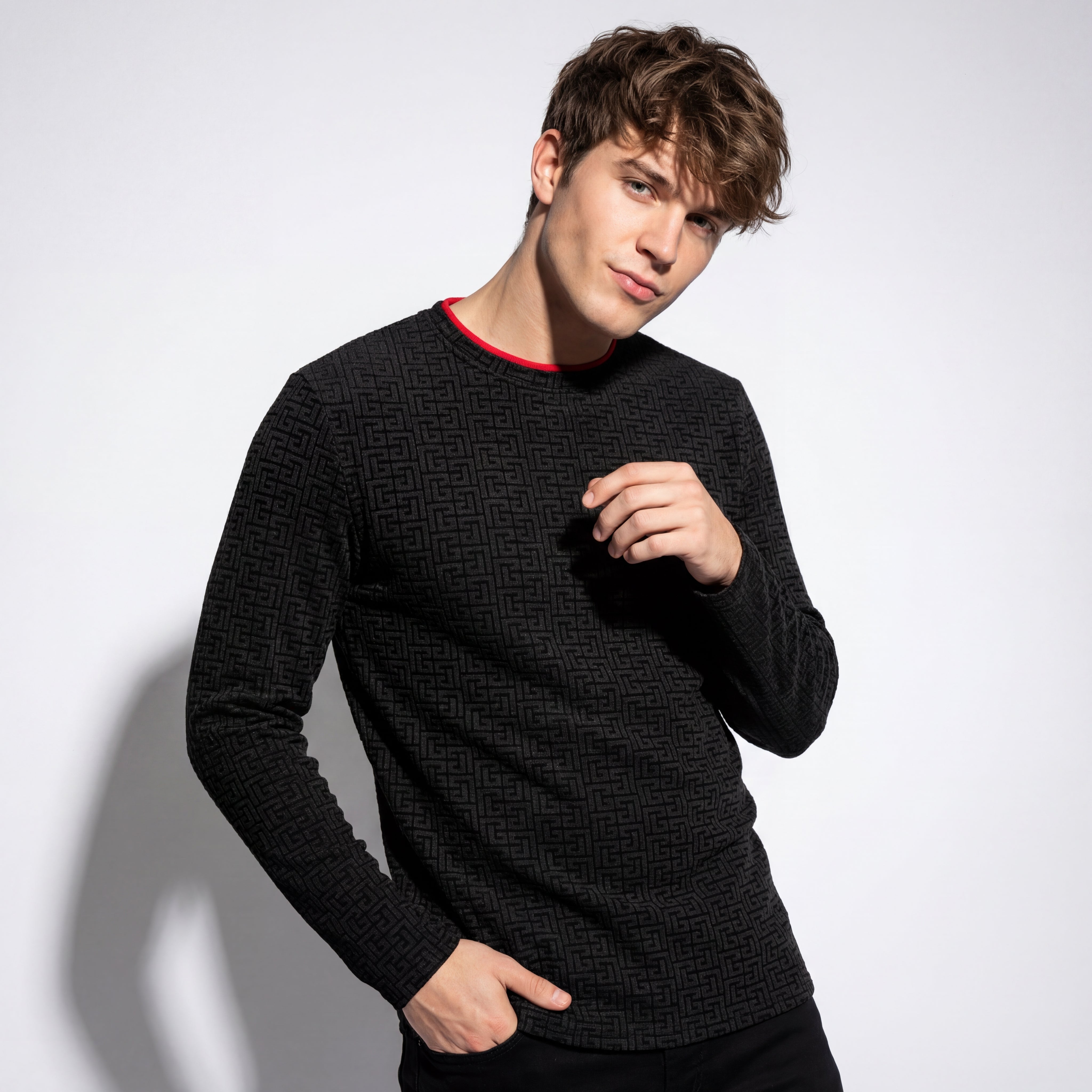 PERFECT TIMING LS T-SHIRT - CENTURY PENTHOUSE BLACK