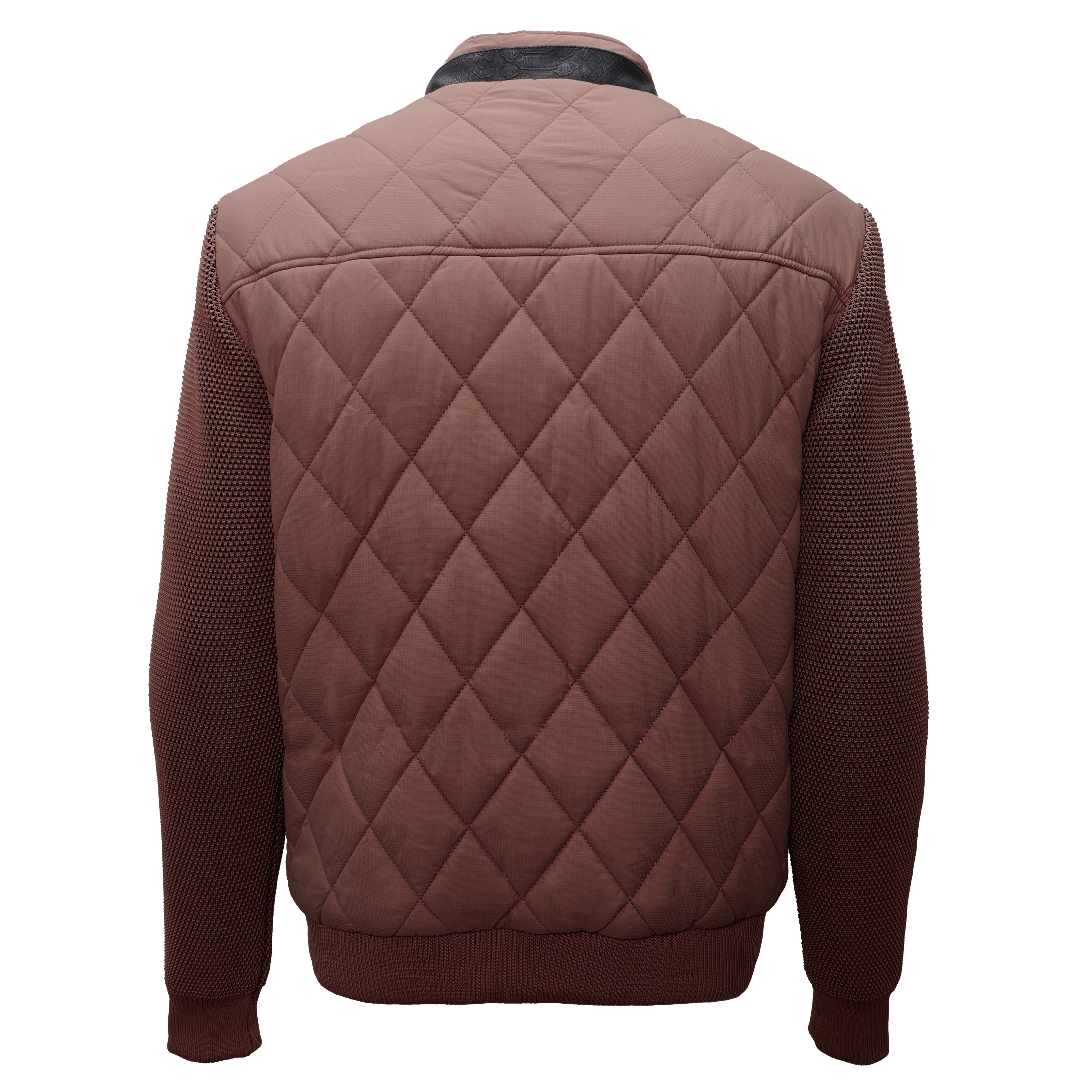 Urban Crest Quilted Bomber COFFEE