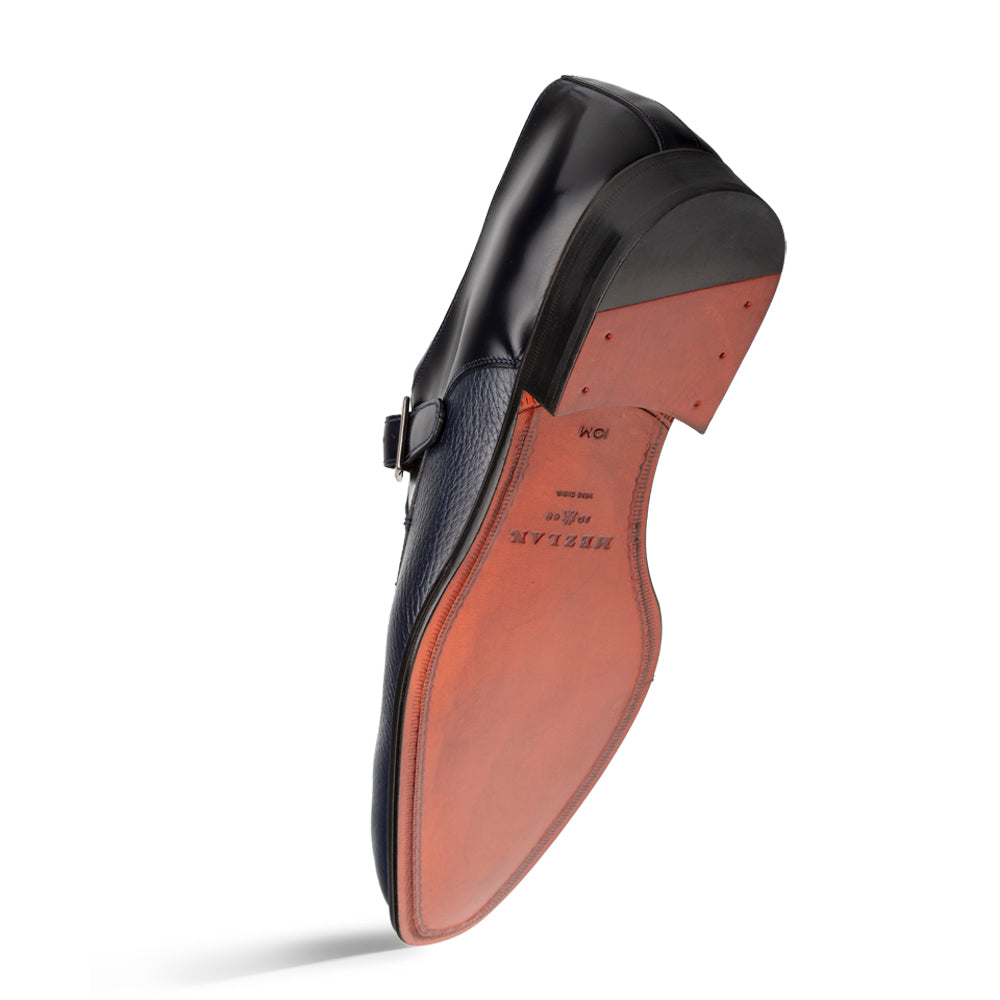 Mezlan Pego Monk Strap Navy Blue