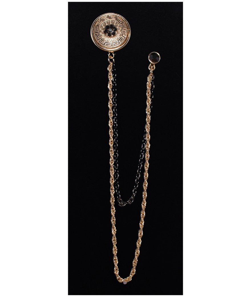 Brand Q MCBL9 -E Medium Chain Brooch Lapels Black